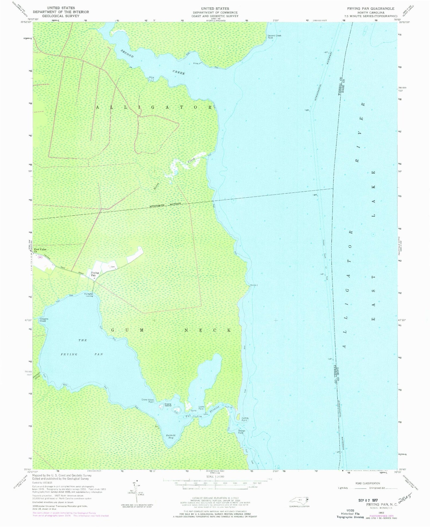 Classic USGS Frying Pan North Carolina 7.5'x7.5' Topo Map Image