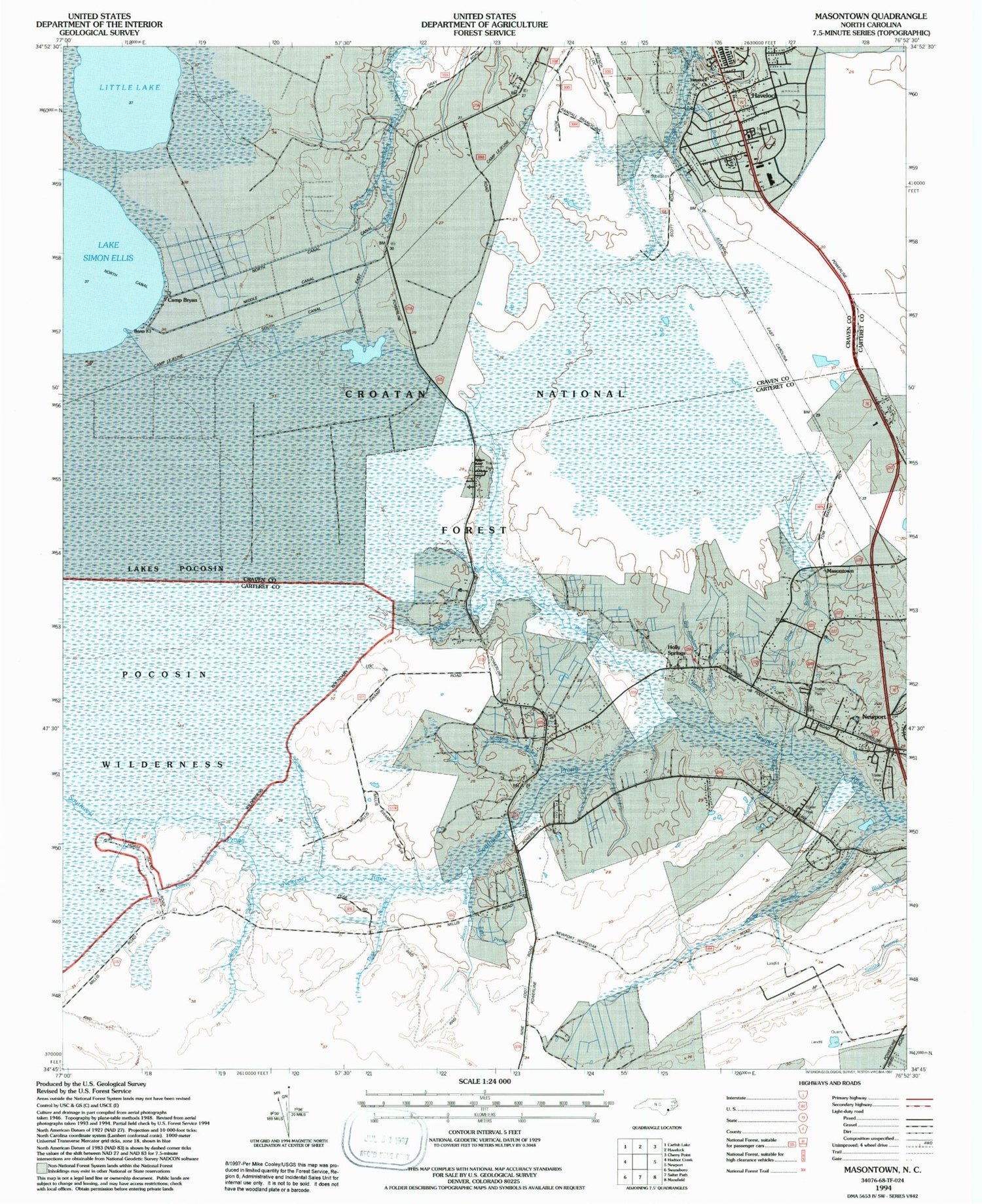 Classic USGS Masontown North Carolina 7.5'x7.5' Topo Map Image