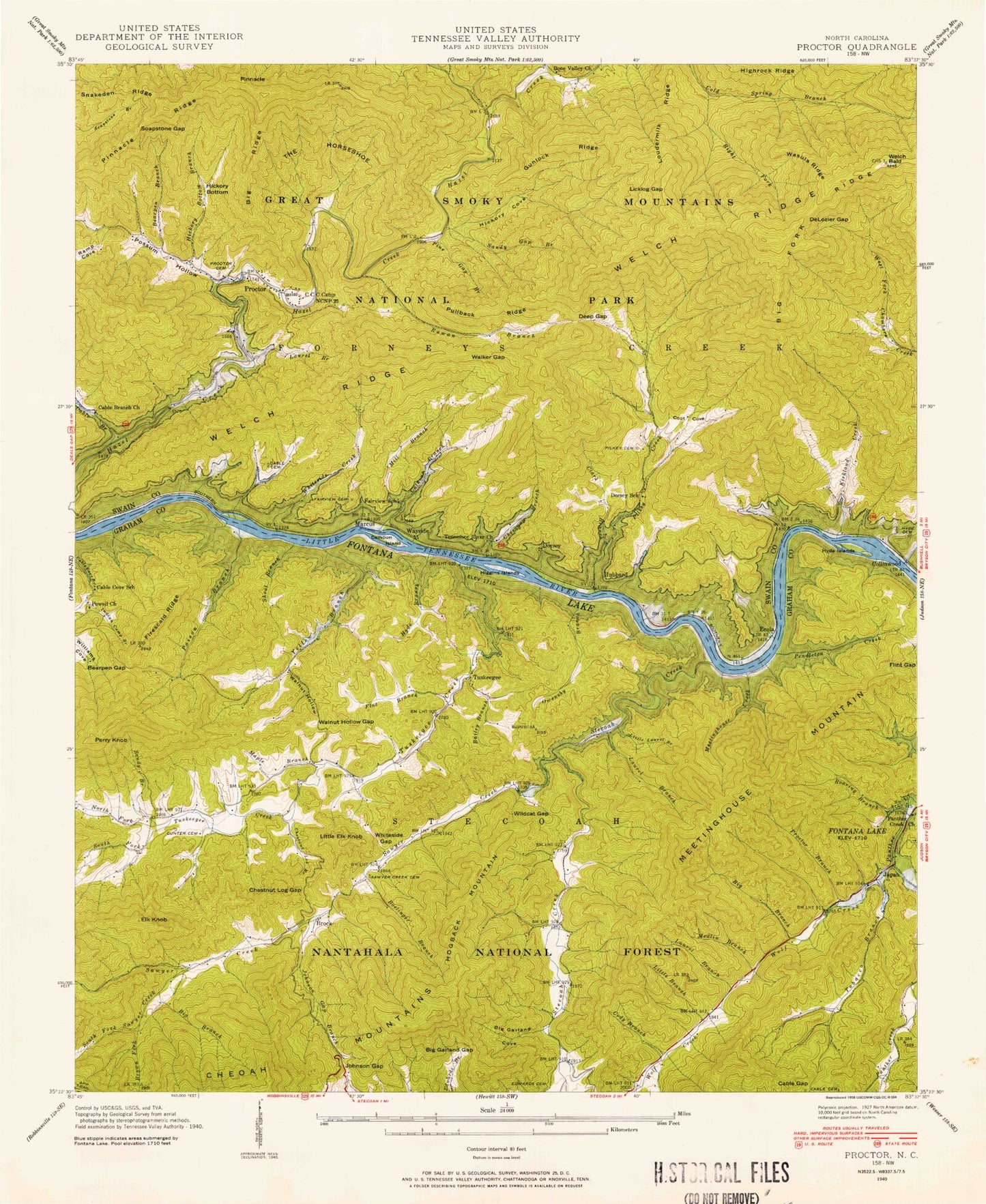 Classic USGS Tuskeegee North Carolina 7.5'x7.5' Topo Map Image