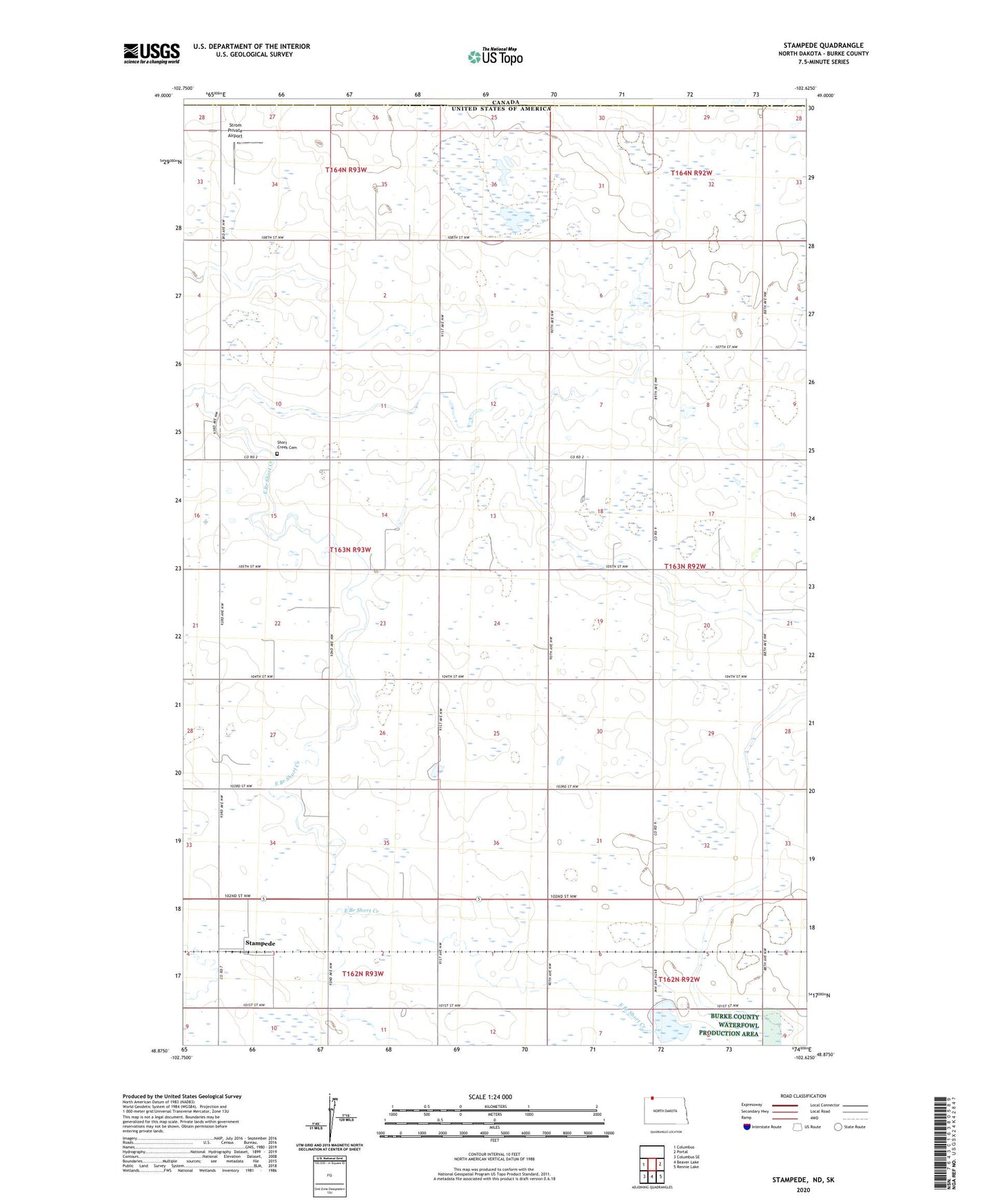 Stampede North Dakota US Topo Map Image