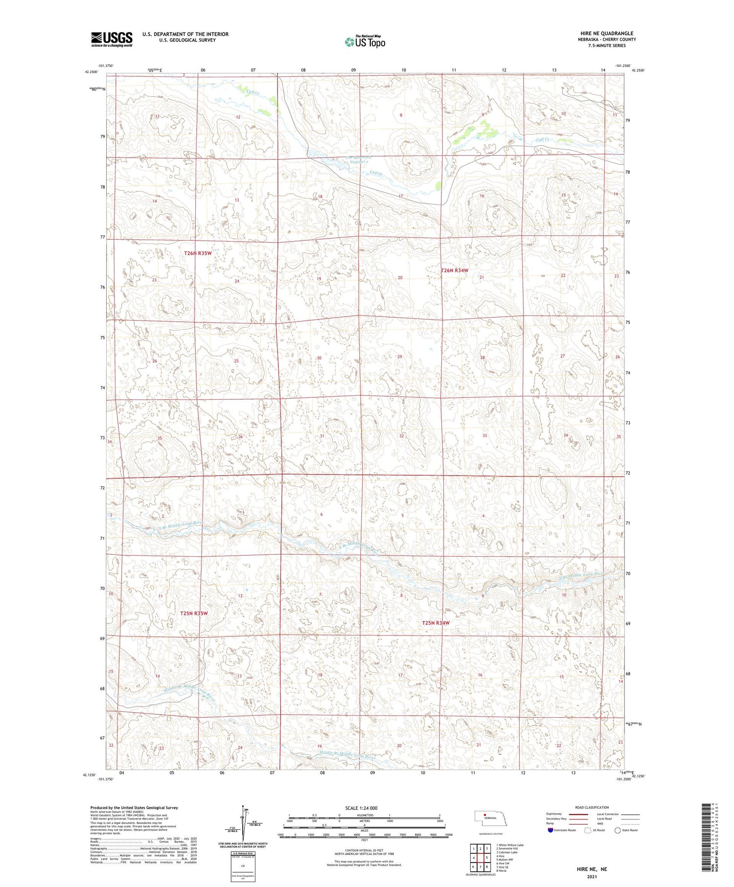 Hire NE Nebraska US Topo Map Image