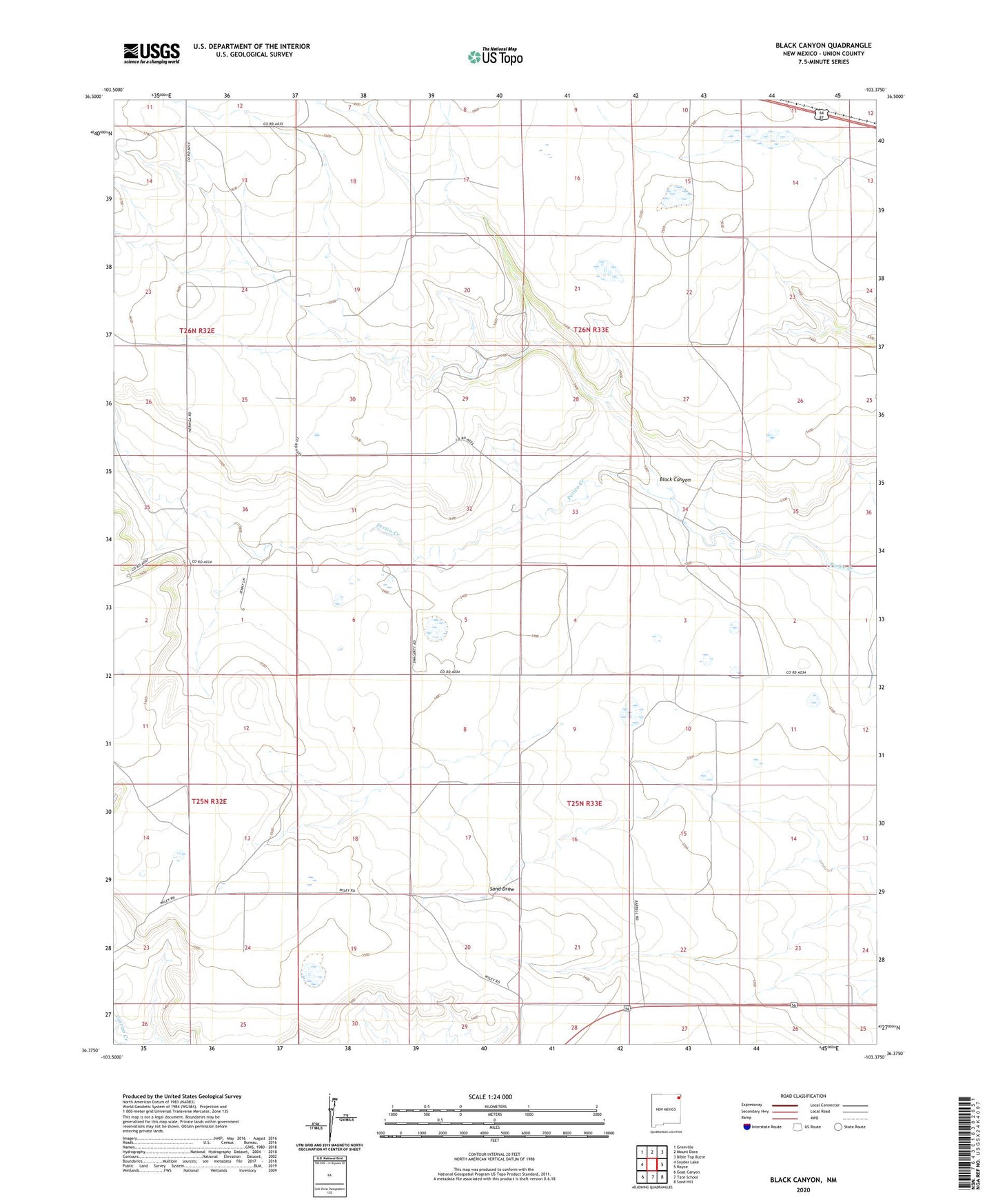 Black Canyon New Mexico US Topo Map Image