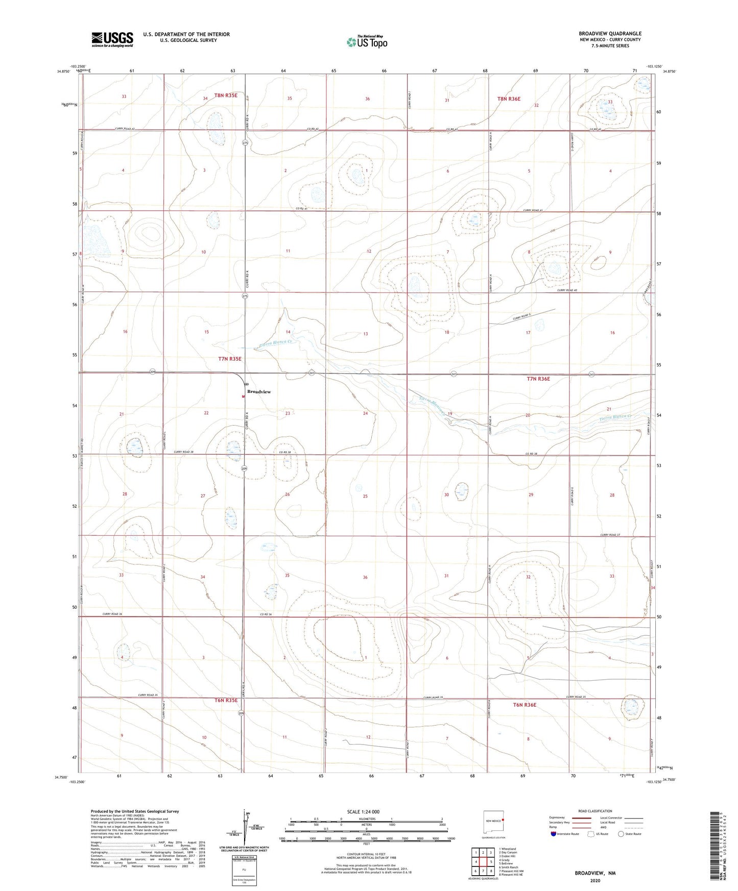 Broadview New Mexico US Topo Map Image