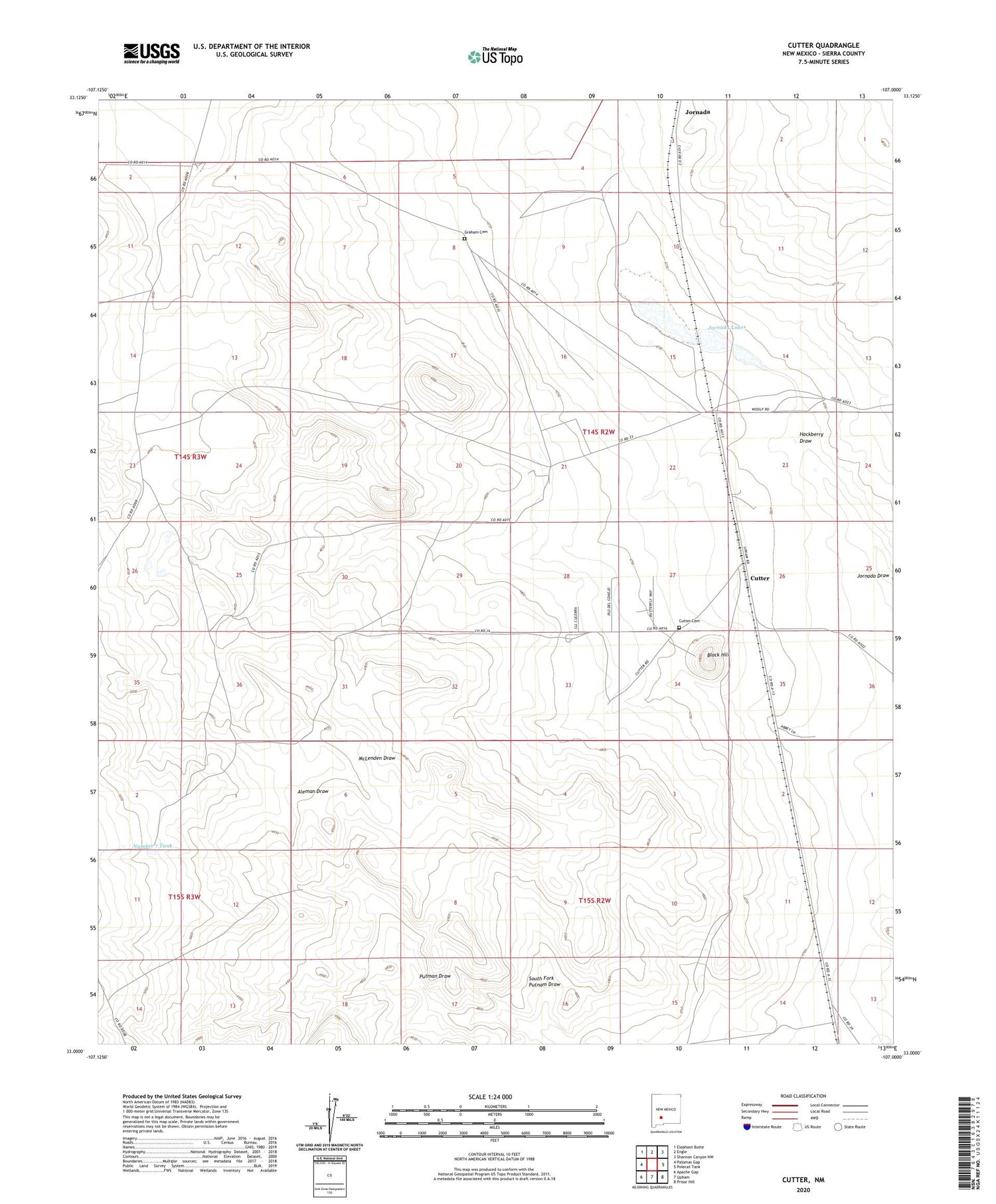 Cutter New Mexico US Topo Map Image