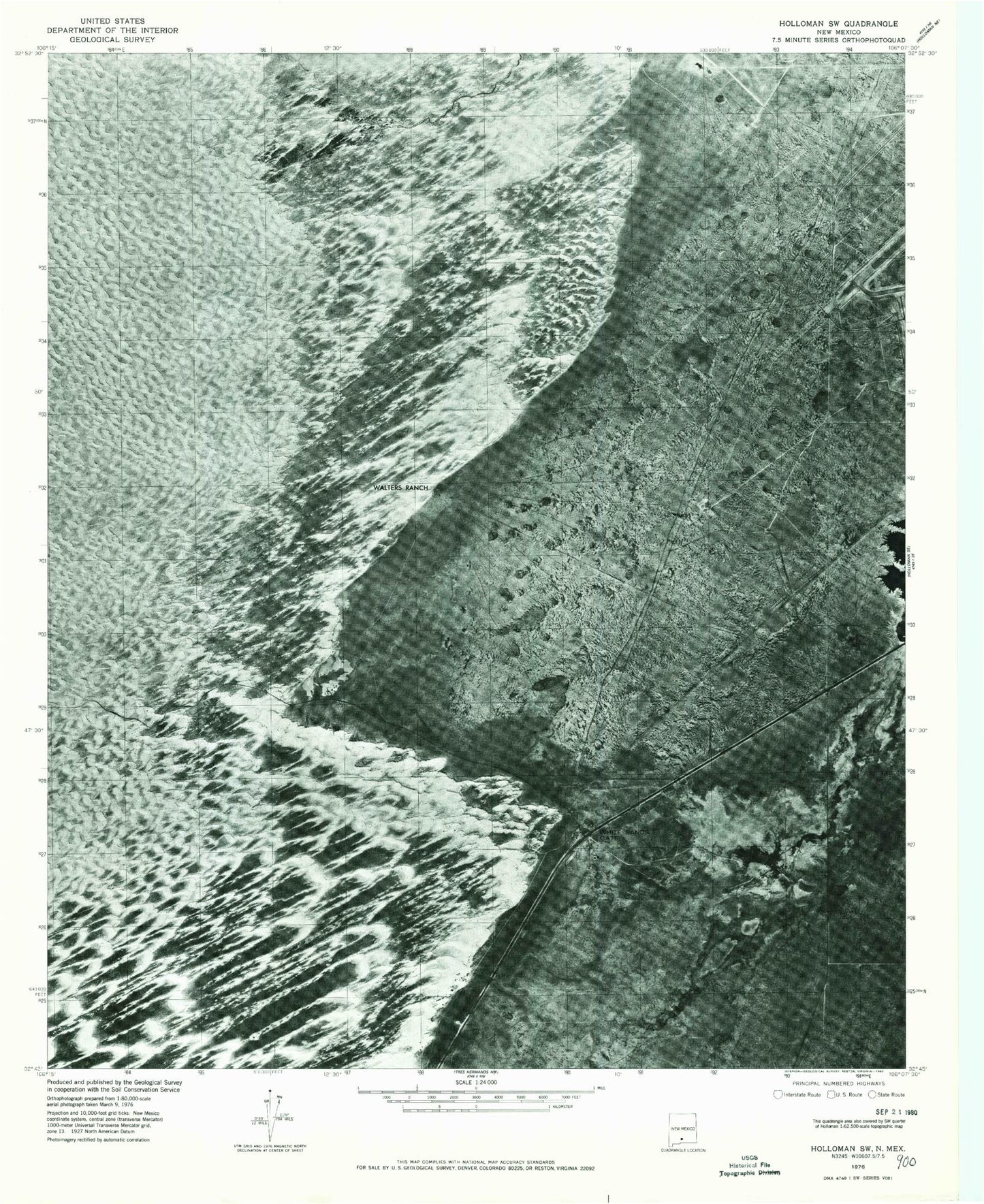 Classic USGS Garton Lake New Mexico 7.5'x7.5' Topo Map Image
