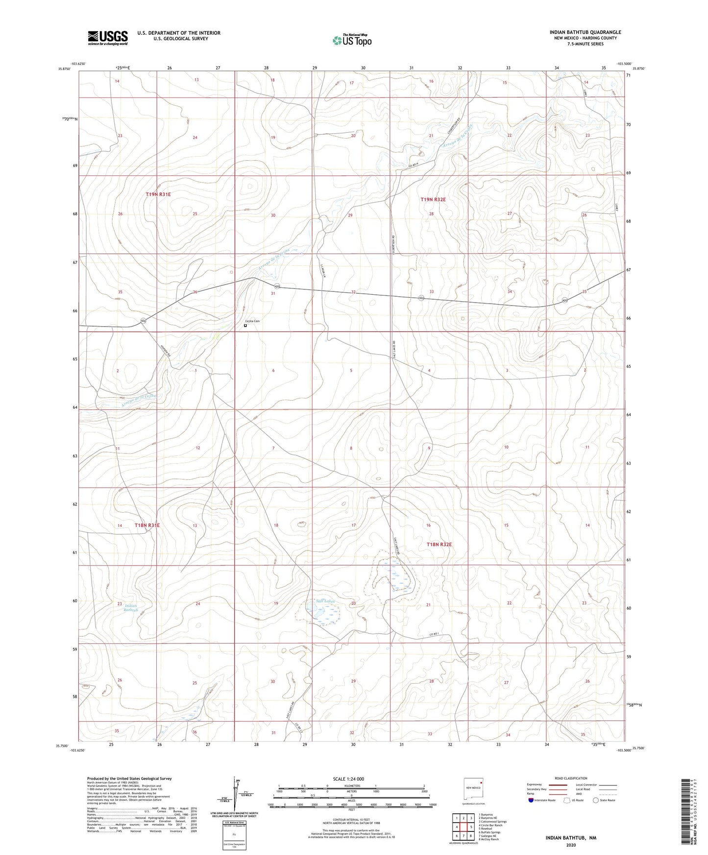 Indian Bathtub New Mexico US Topo Map Image