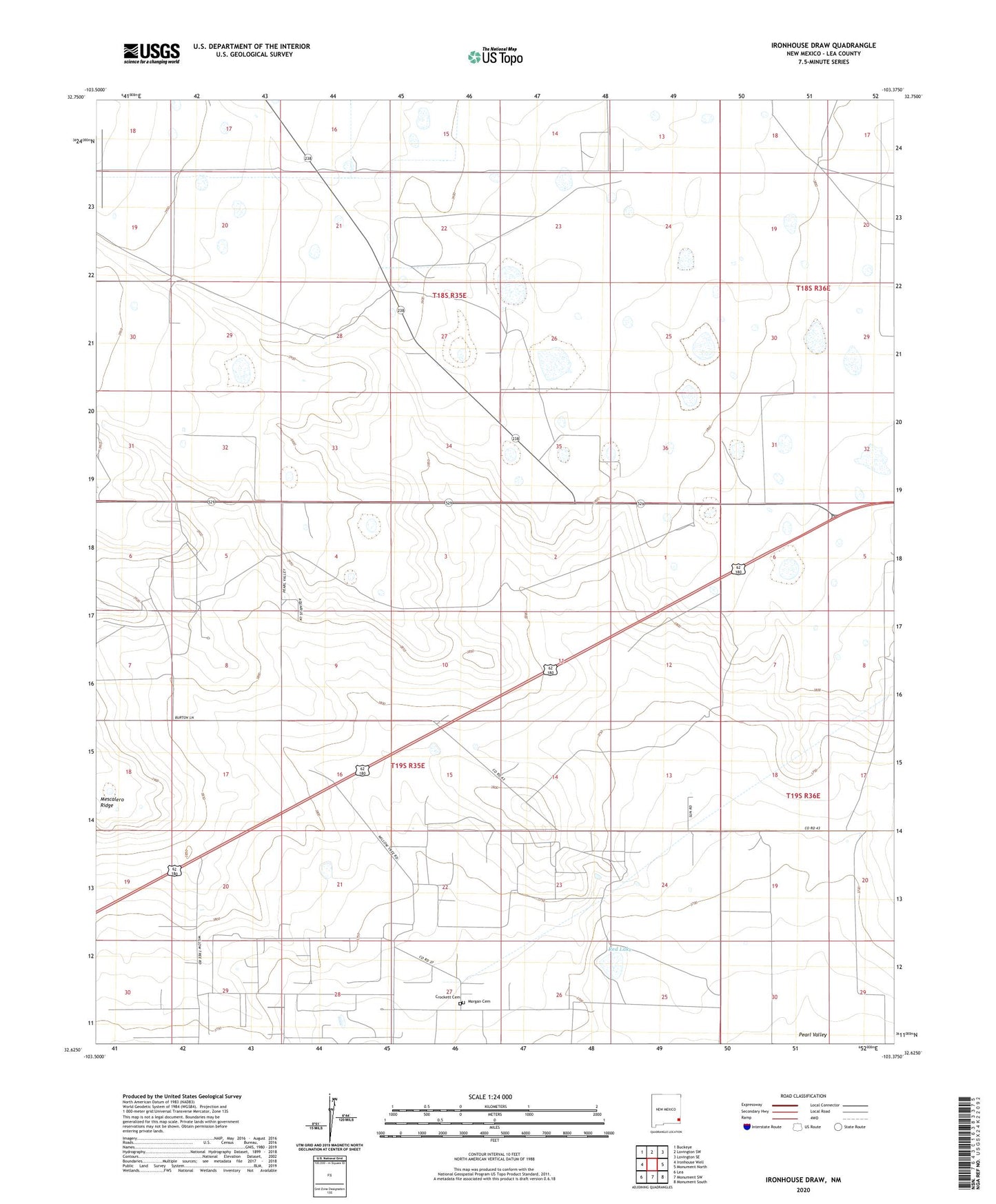 Ironhouse Draw New Mexico US Topo Map Image
