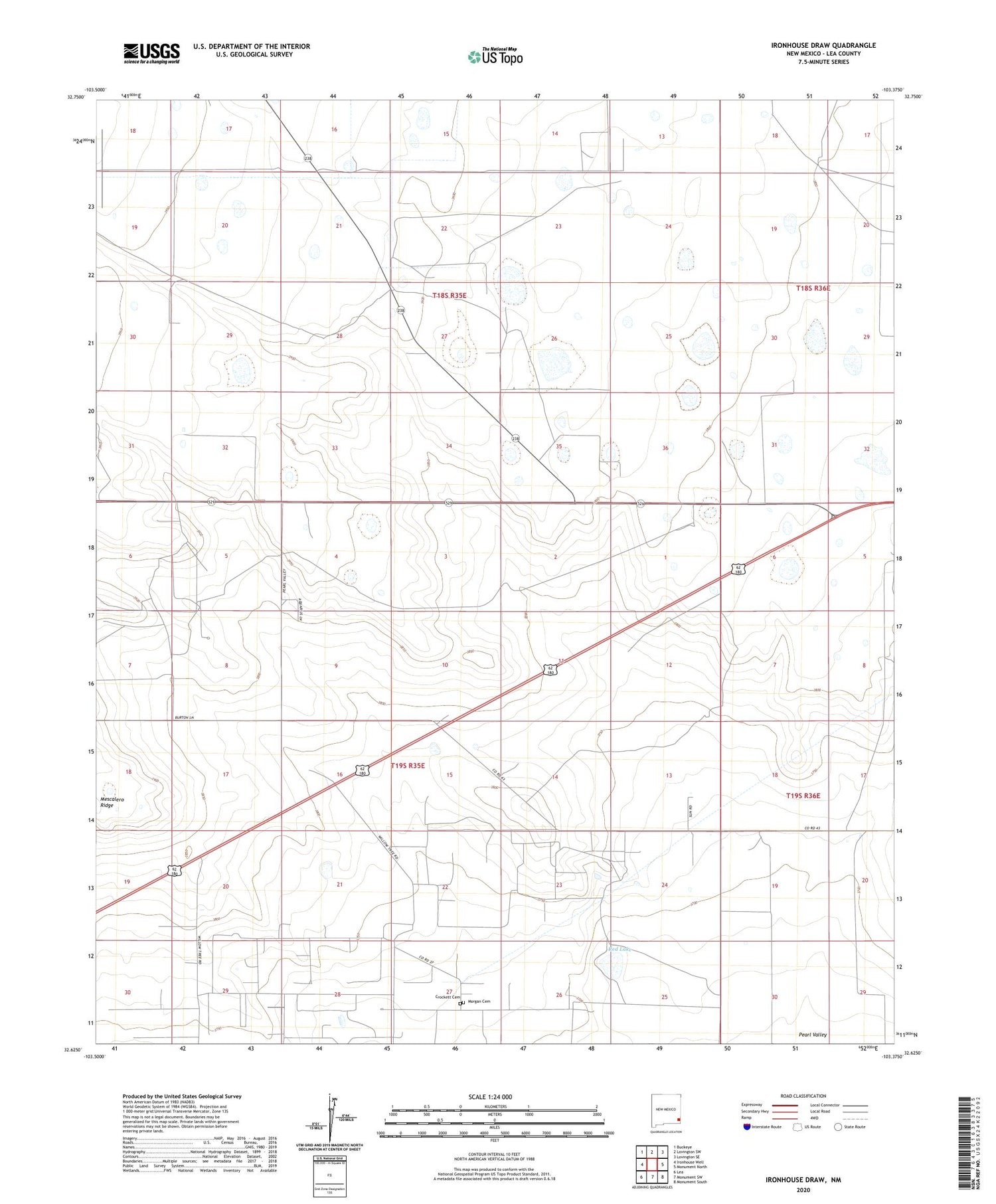 Ironhouse Draw New Mexico US Topo Map Image
