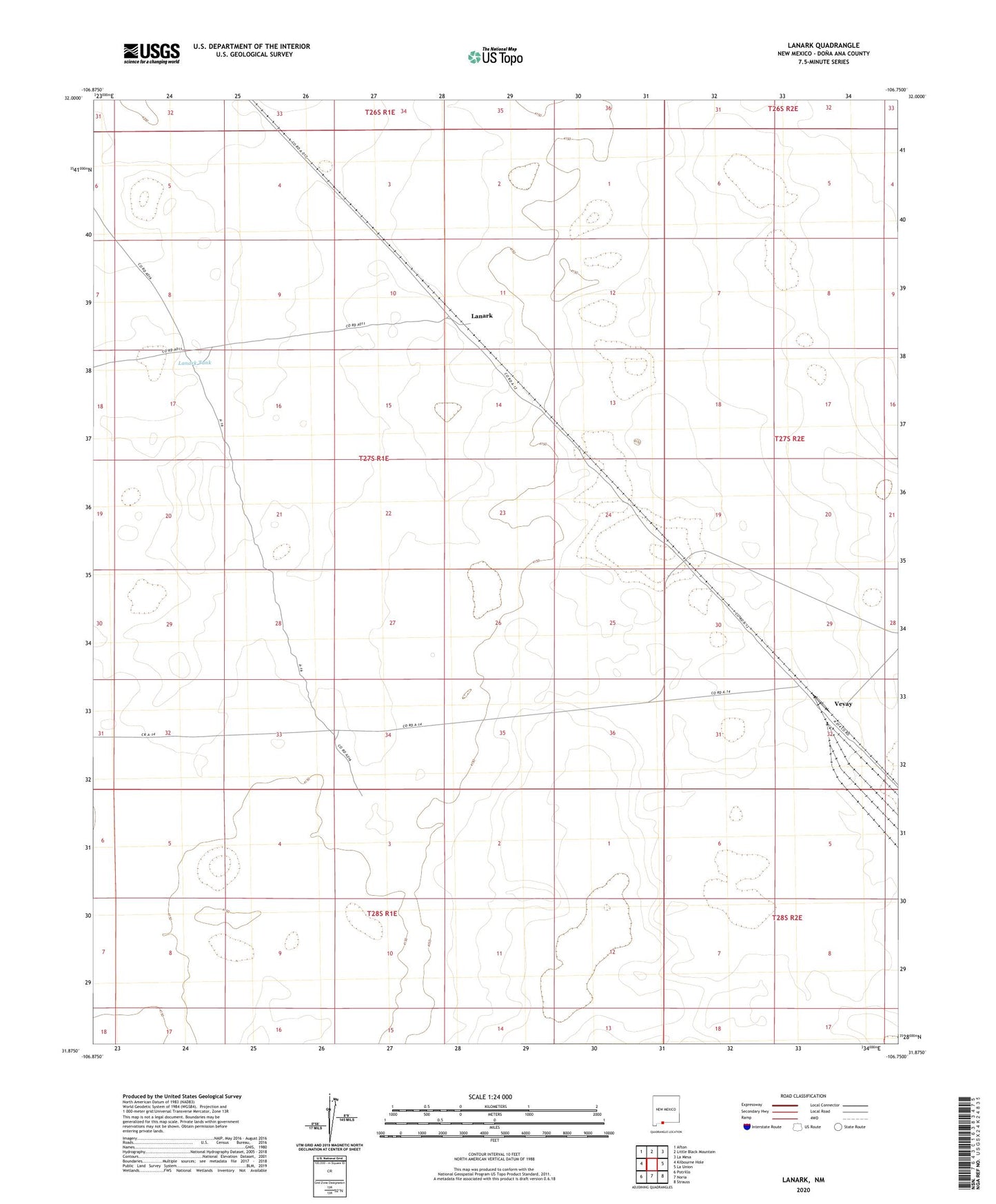 Lanark New Mexico US Topo Map Image