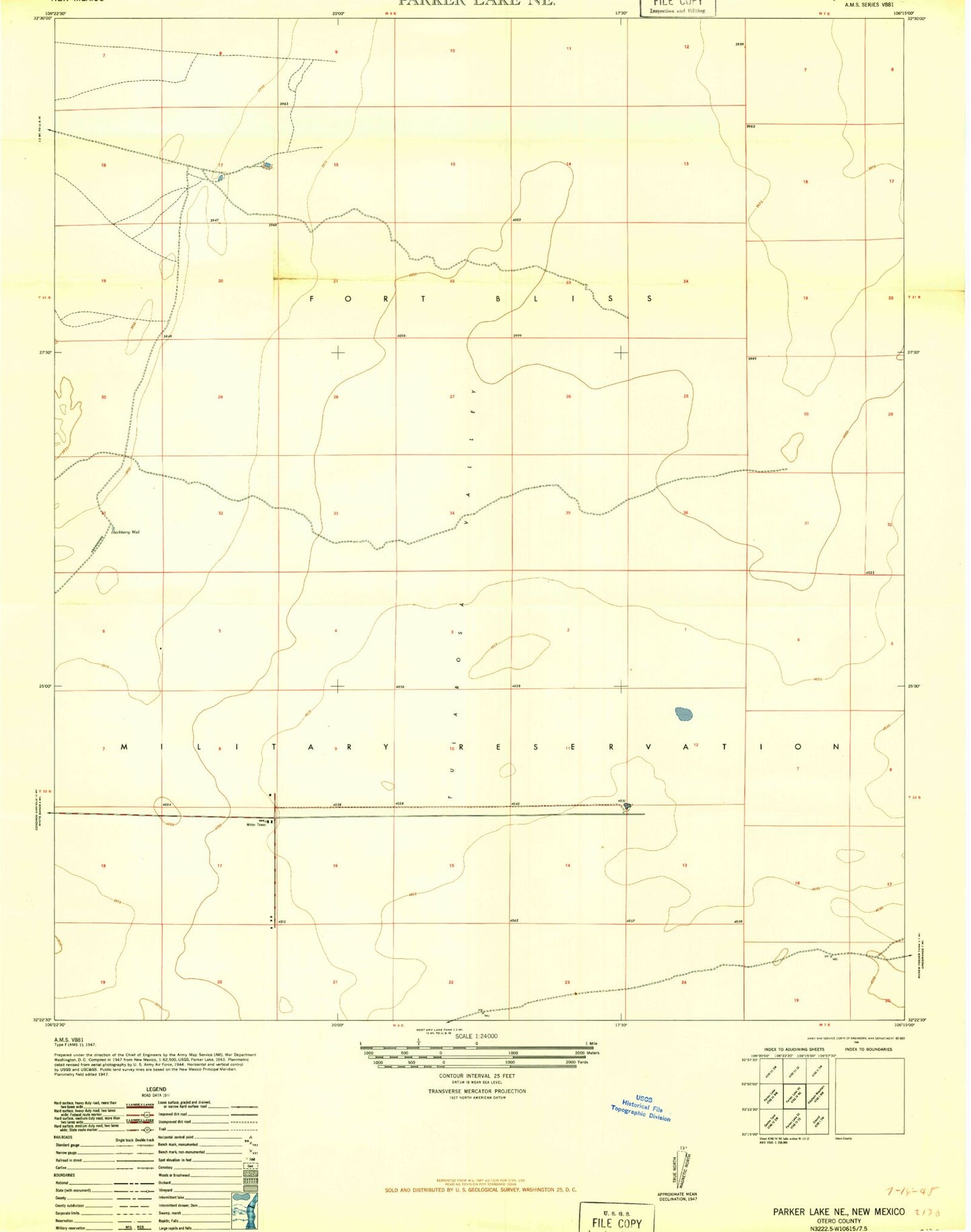 Classic USGS White Sands NE New Mexico 7.5'x7.5' Topo Map Image