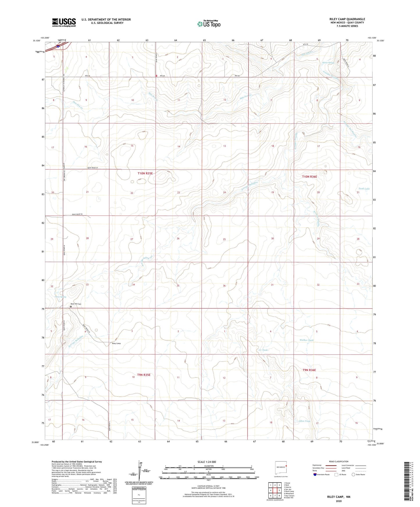 Riley Camp New Mexico US Topo Map Image