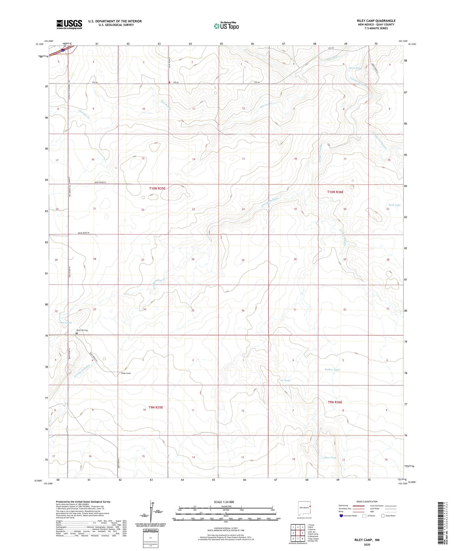 Riley Camp New Mexico US Topo Map Image