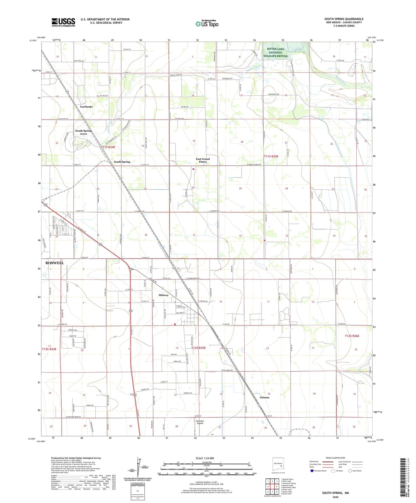 South Spring New Mexico US Topo Map Image