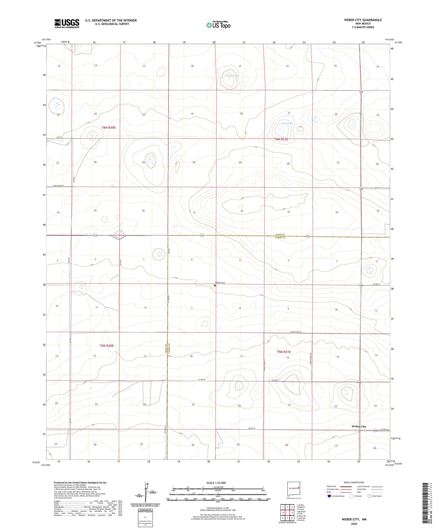 Weber City New Mexico US Topo Map Image