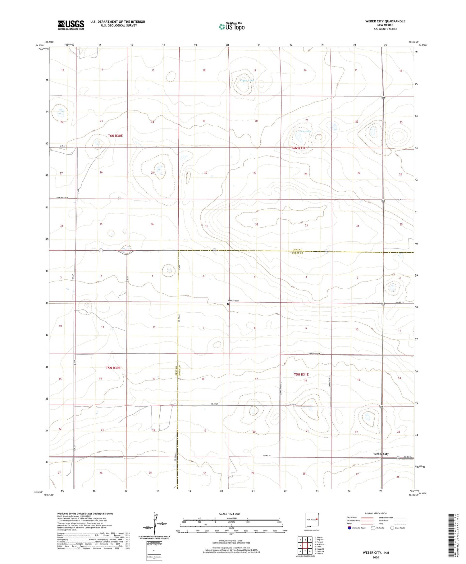 Weber City New Mexico US Topo Map Image
