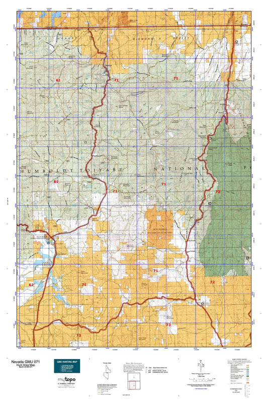 Nevada GMU 071 Map Image