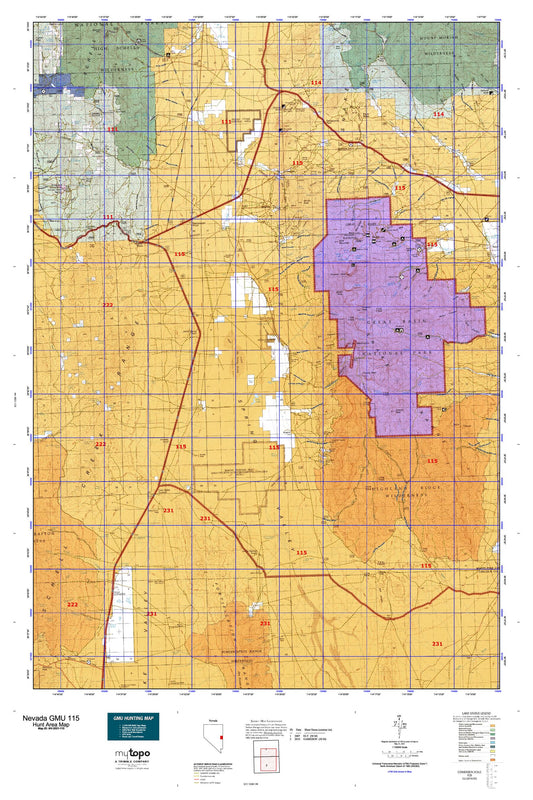 Nevada GMU 115 Map Image