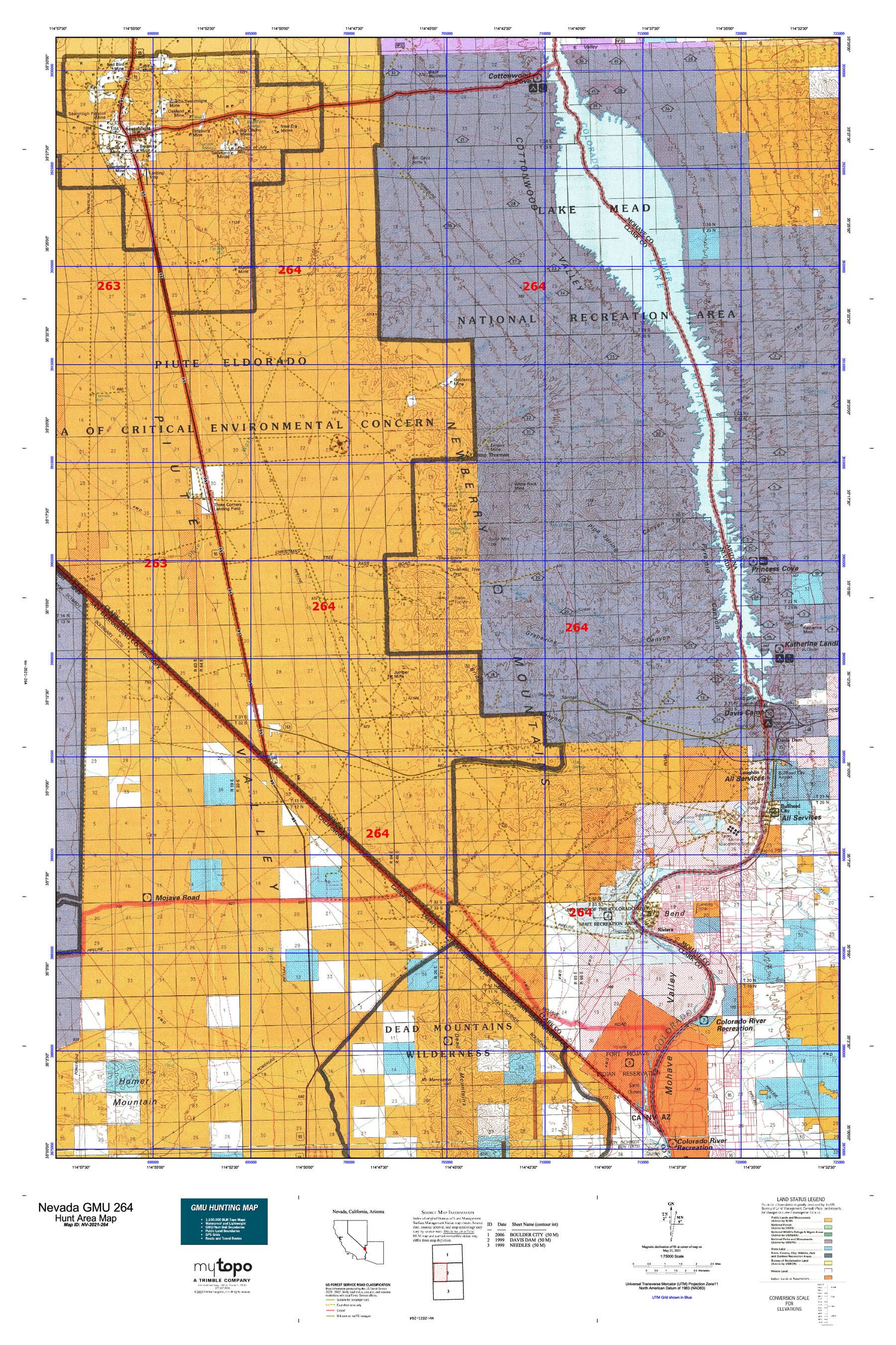 Nevada Gmu 264 Map Mytopo Map Store