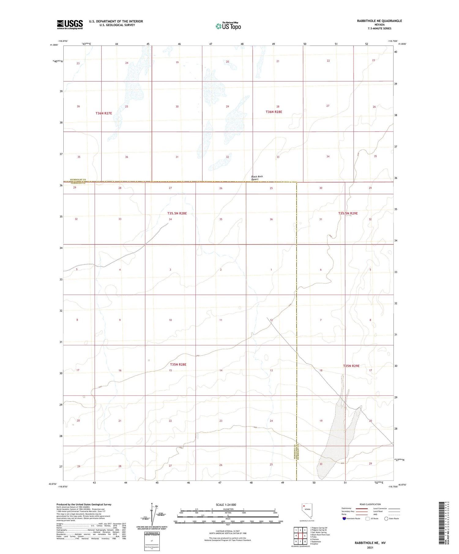 Rabbithole NE Nevada US Topo Map Image