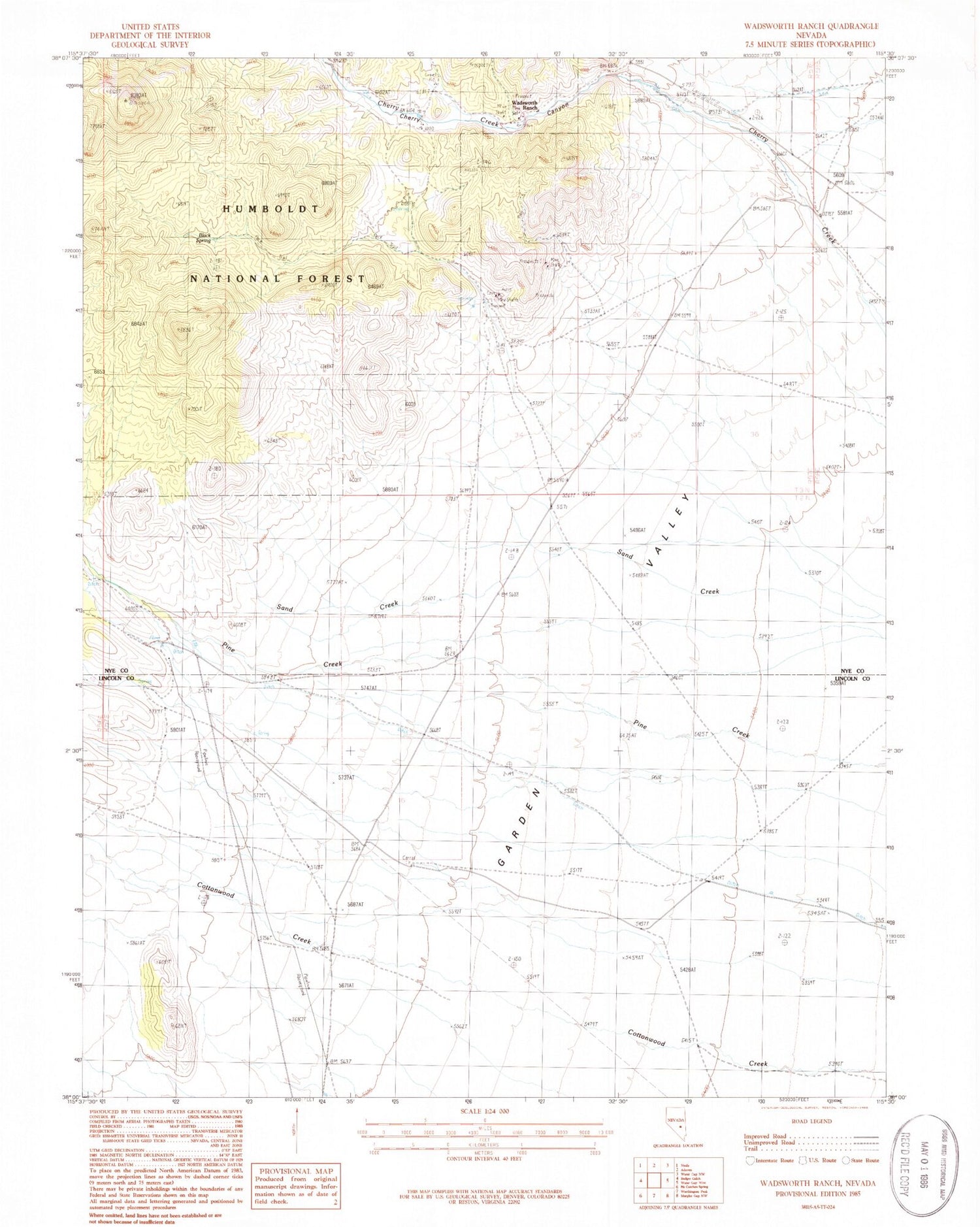 Classic USGS Wadsworth Nevada 7.5'x7.5' Topo Map Image