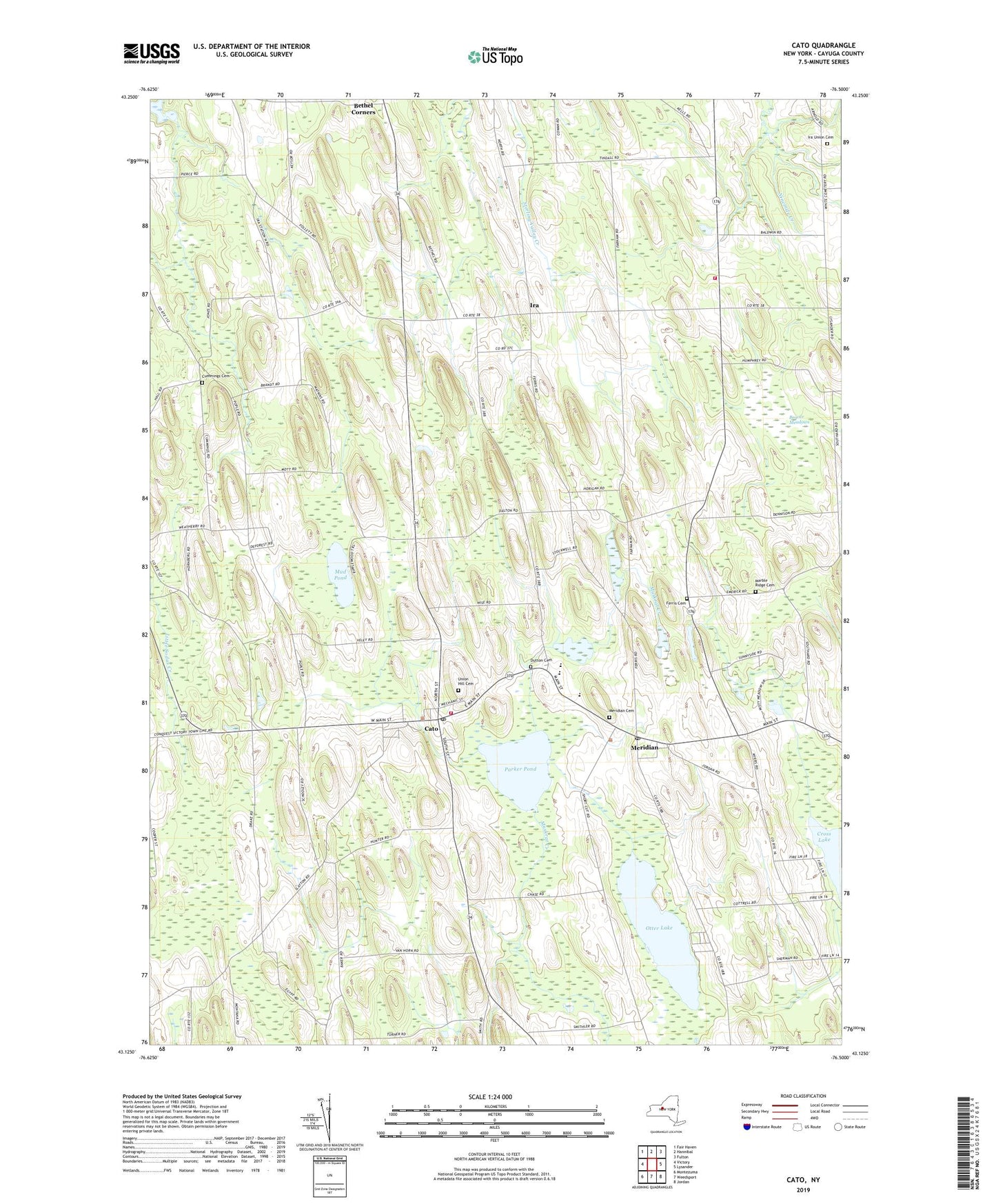Cato New York US Topo Map Image