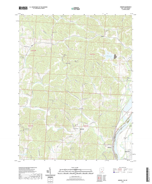 Addison Ohio US Topo Map Image