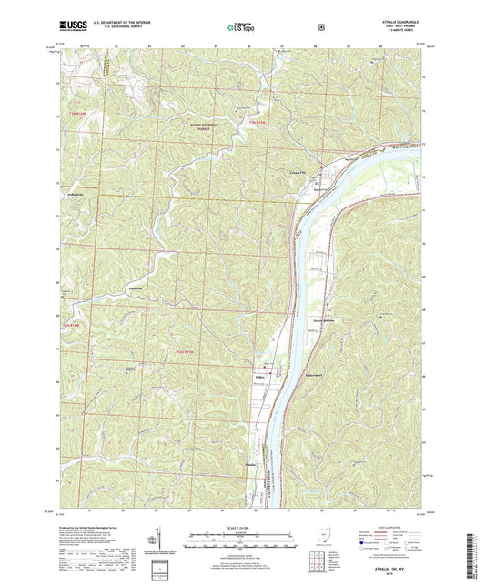 Athalia Ohio US Topo Map Image