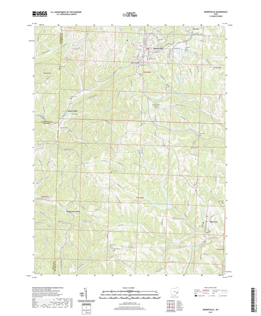 Barnesville Ohio US Topo Map Image