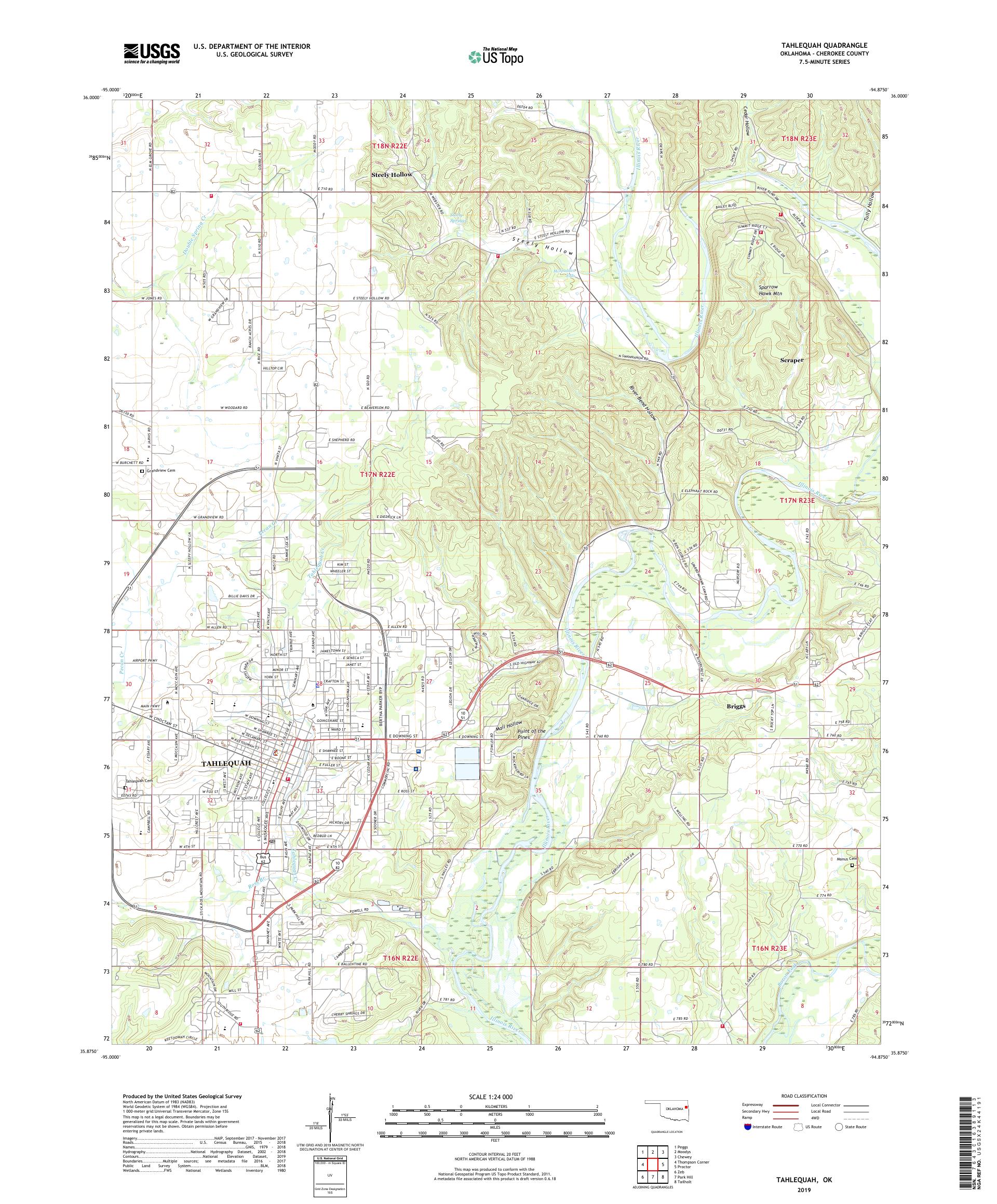 oklahoma elevation map