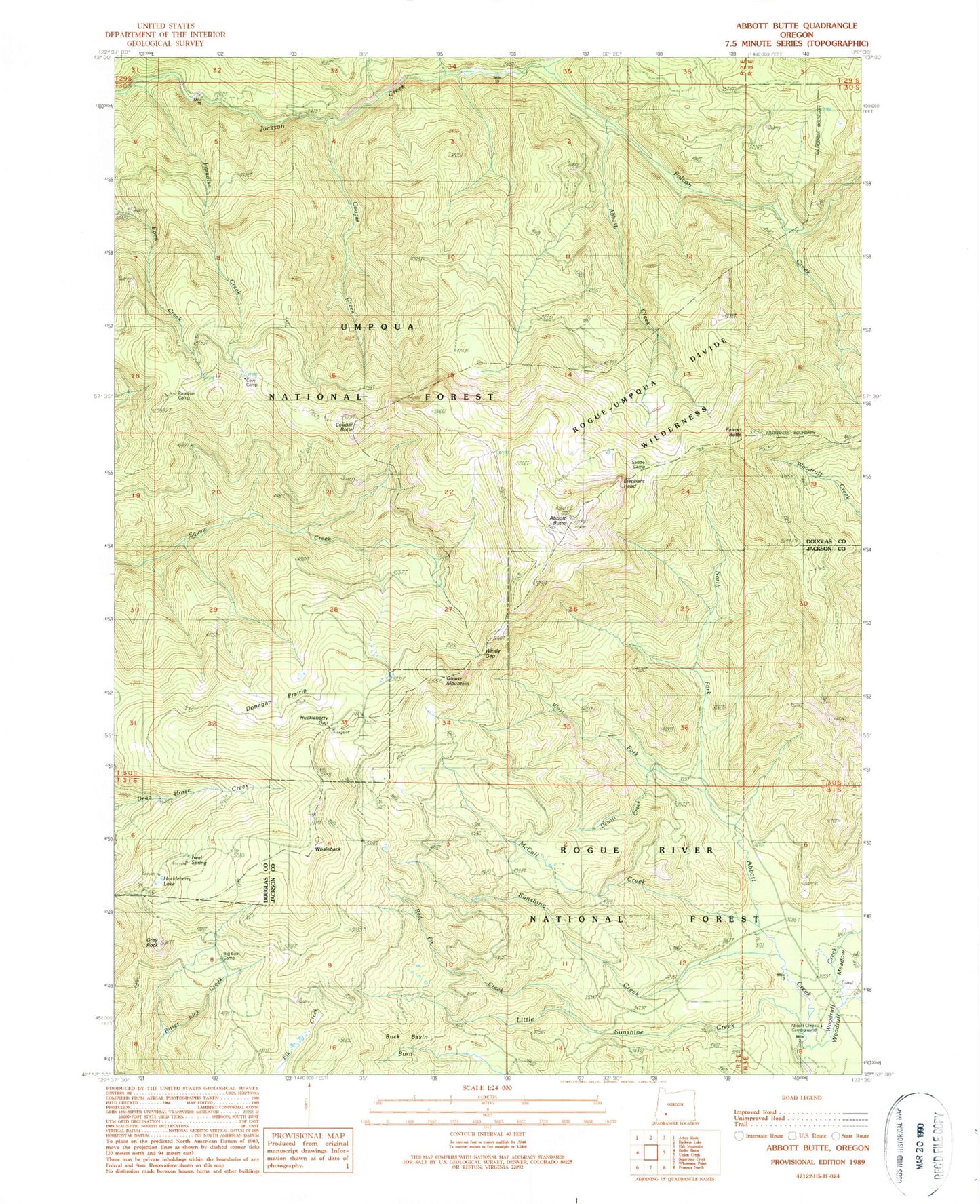 Classic USGS Abbott Butte Oregon 7.5'x7.5' Topo Map Image