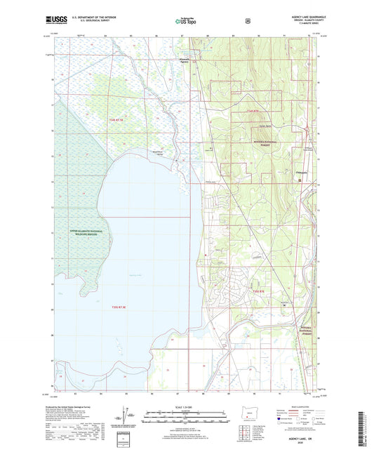 Agency Lake Oregon US Topo Map Image