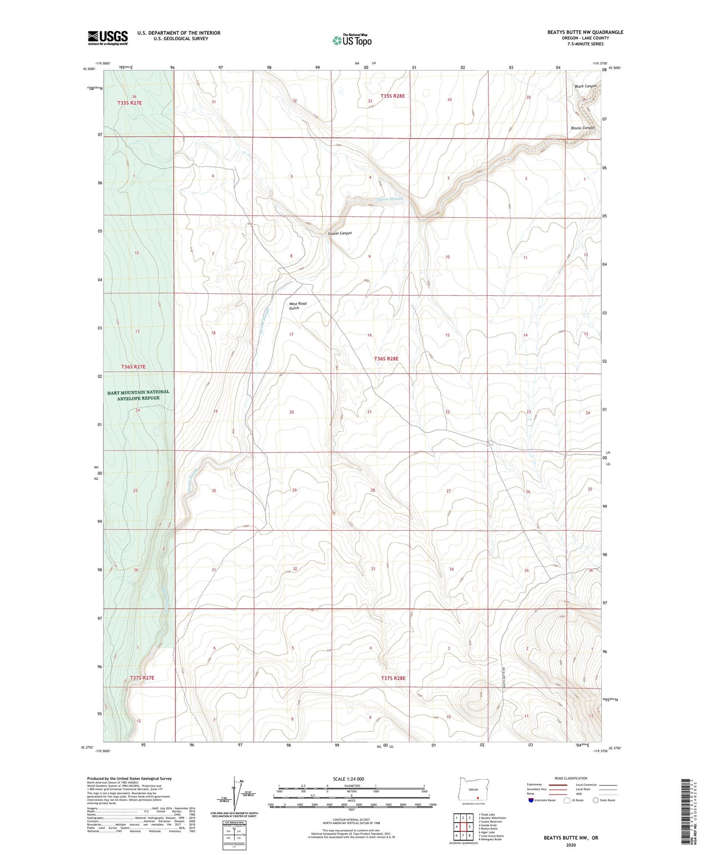 Beatys Butte NW Oregon US Topo Map Image