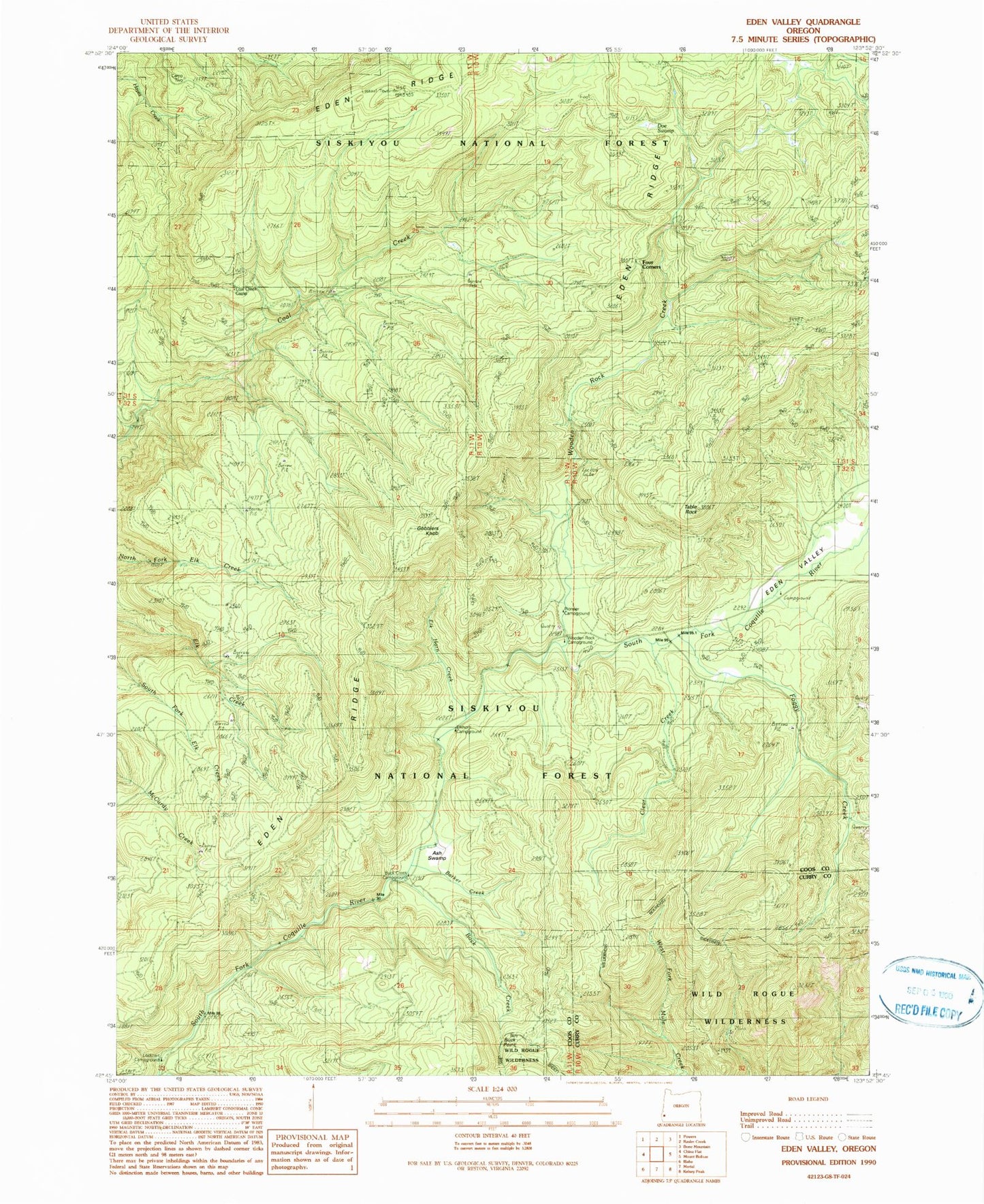 Classic USGS Eden Valley Oregon 7.5'x7.5' Topo Map Image