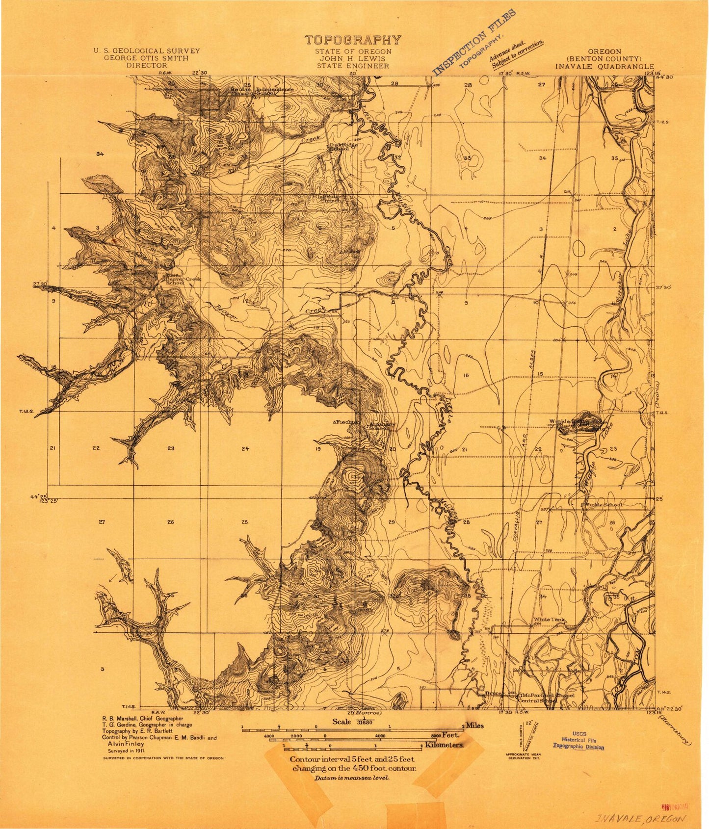 Classic USGS Greenberry Oregon 7.5'x7.5' Topo Map Image
