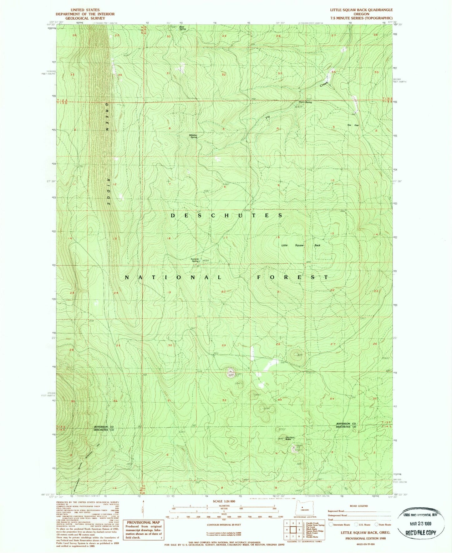 Classic USGS Little Akawa Butte Oregon 7.5'x7.5' Topo Map Image
