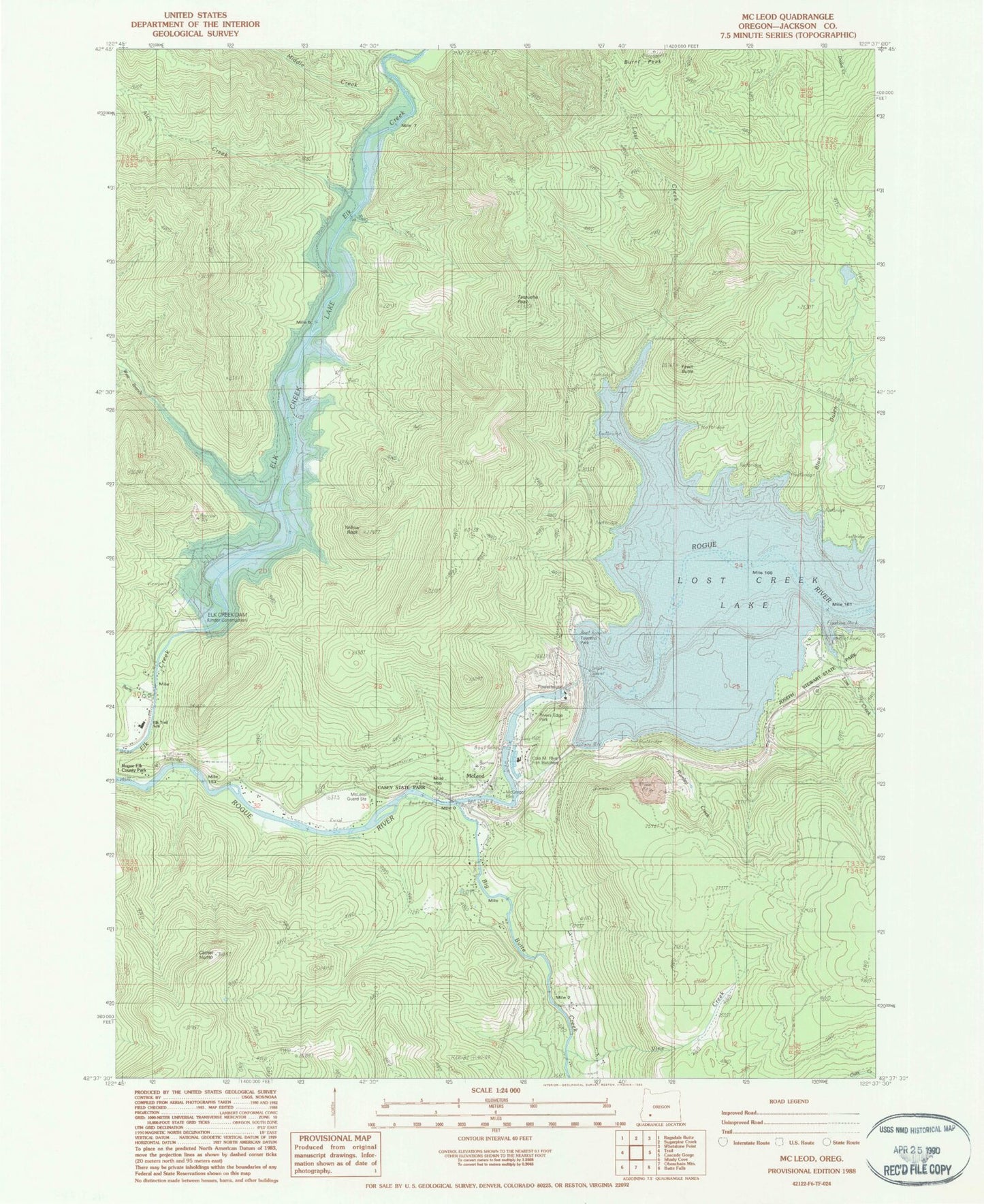 Classic USGS McLeod Oregon 7.5'x7.5' Topo Map Image