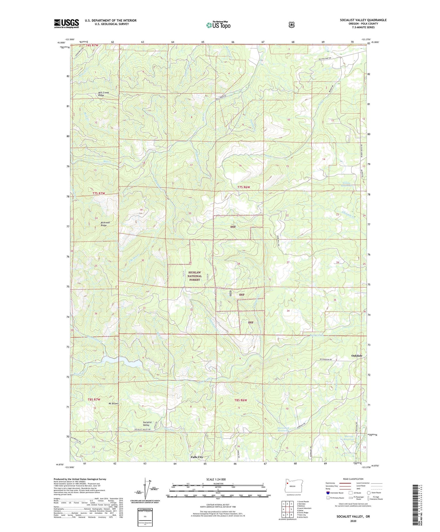Socialist Valley Oregon US Topo Map Image
