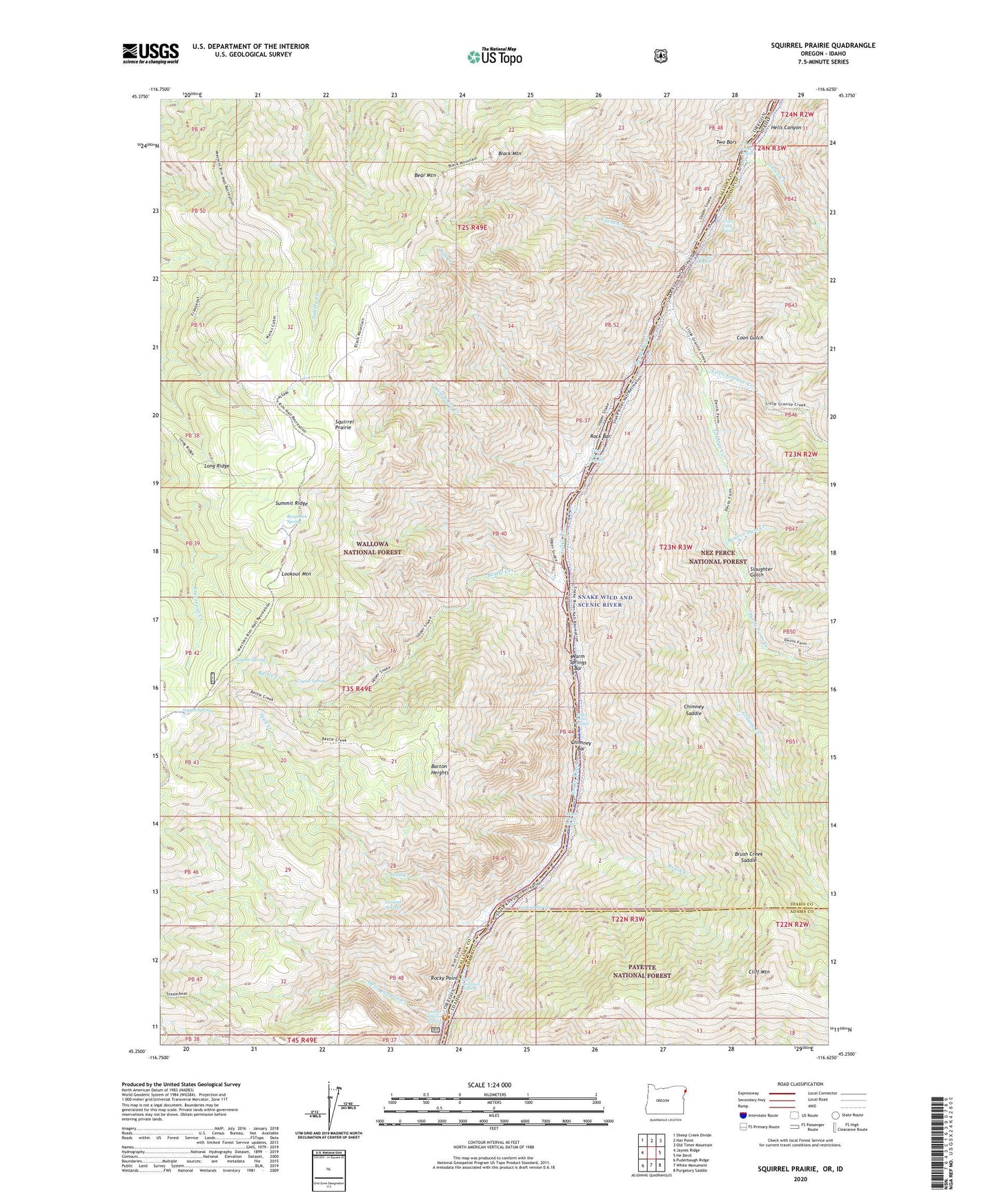 Squirrel Prairie Oregon US Topo Map Image