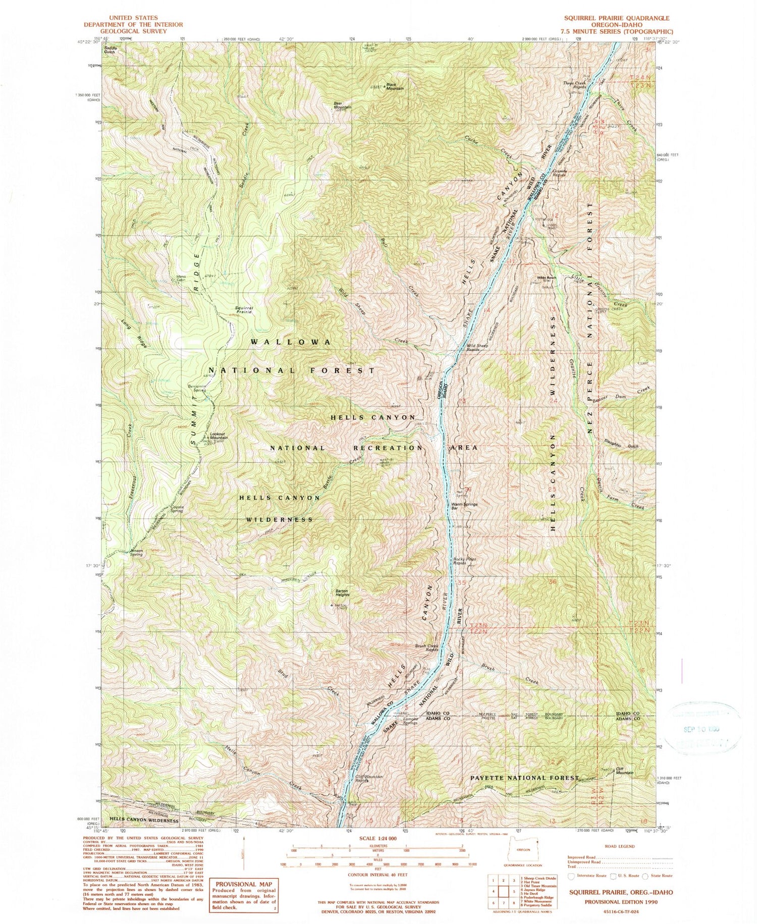 Classic USGS Squirrel Prairie Oregon 7.5'x7.5' Topo Map Image
