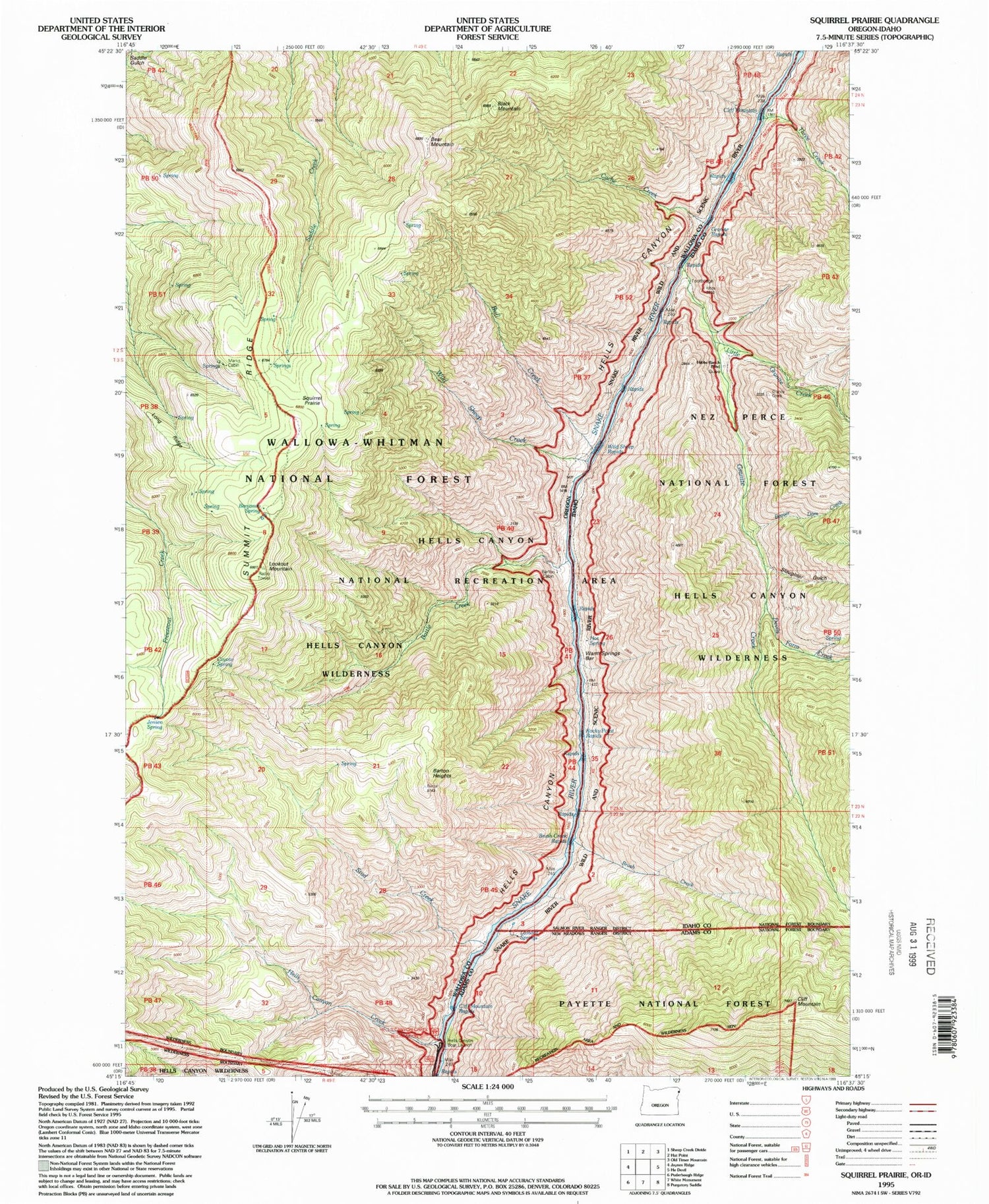 Classic USGS Squirrel Prairie Oregon 7.5'x7.5' Topo Map Image