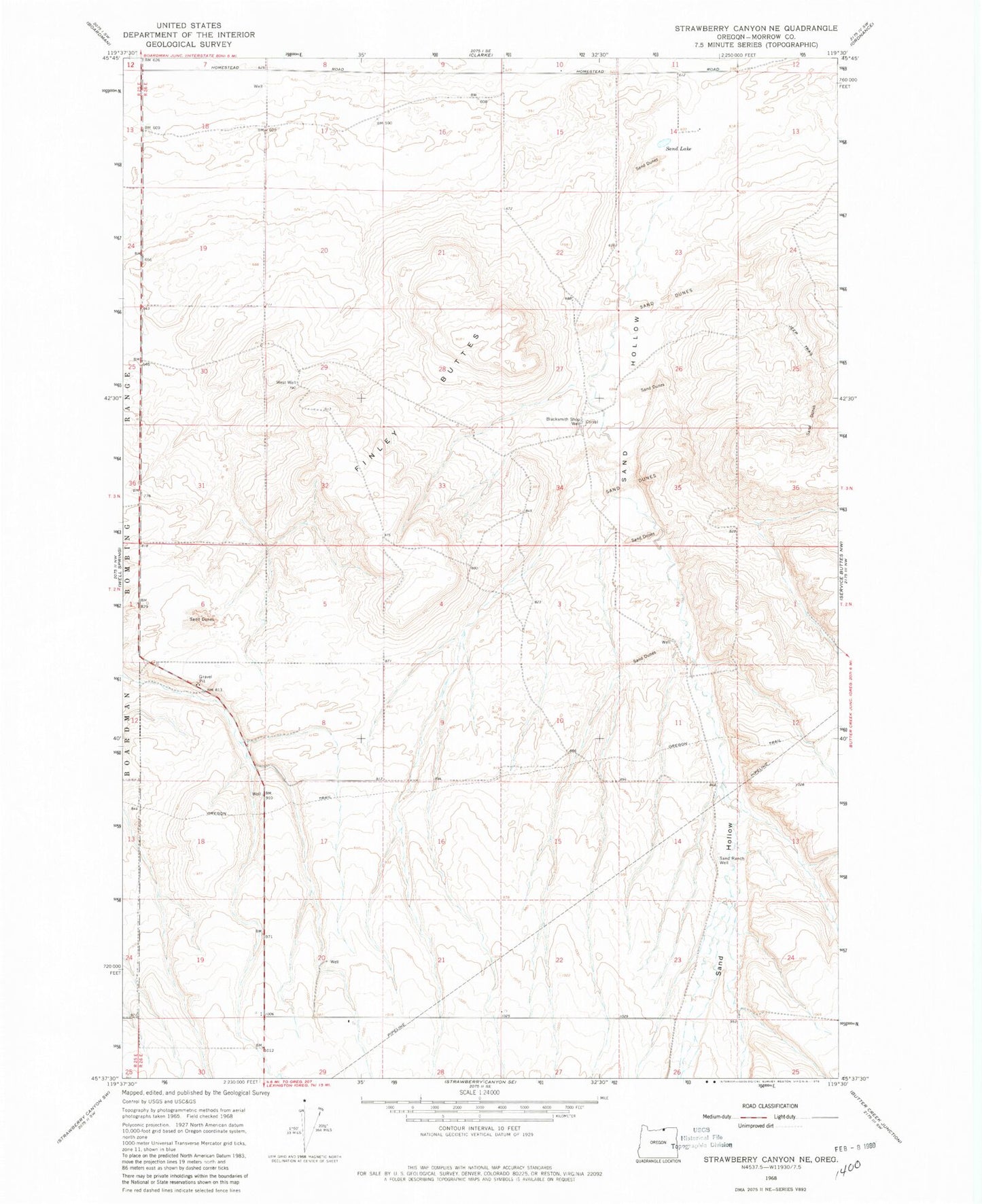 Classic USGS Strawberry Canyon NE Oregon 7.5'x7.5' Topo Map Image