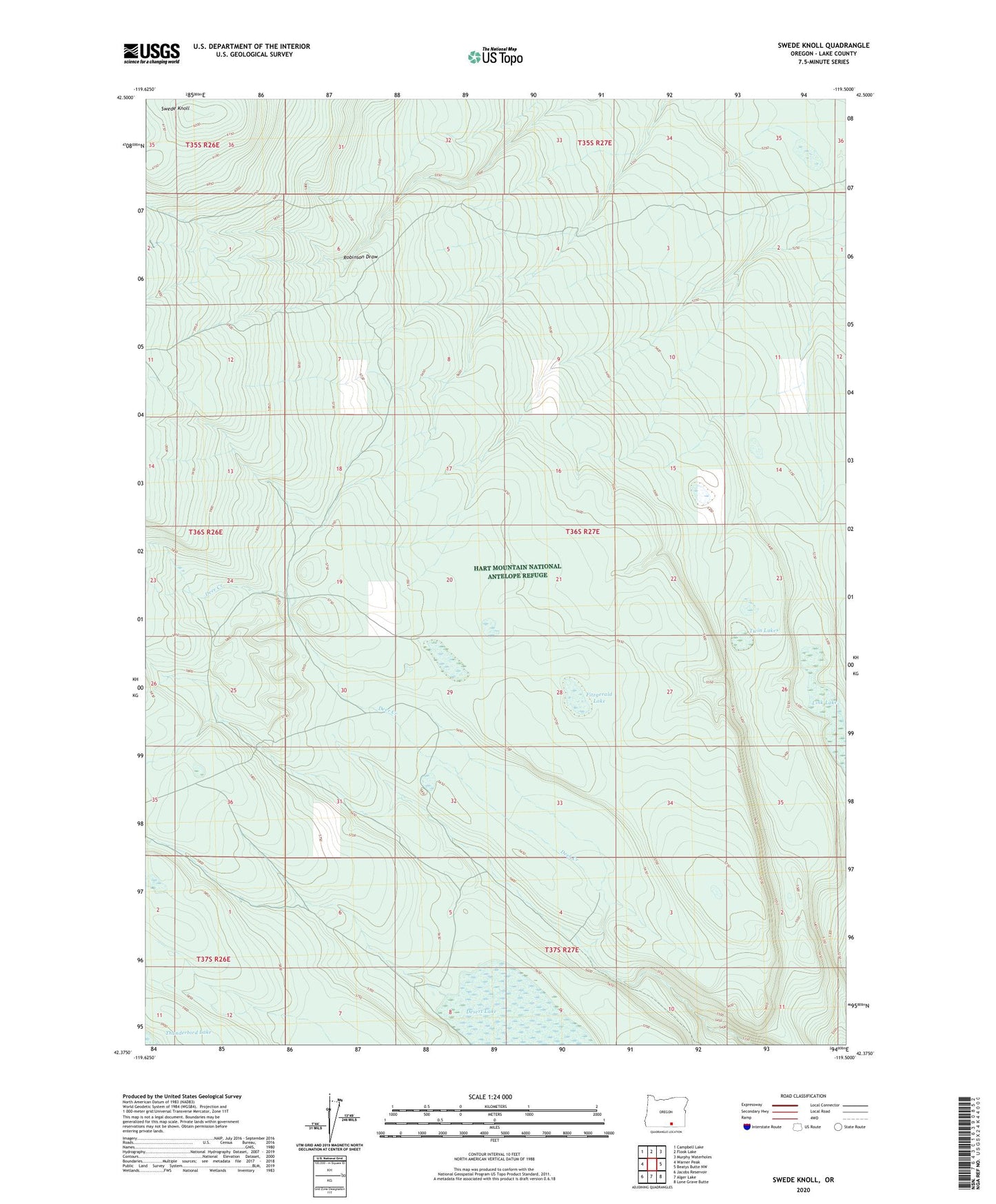 Swede Knoll Oregon US Topo Map Image