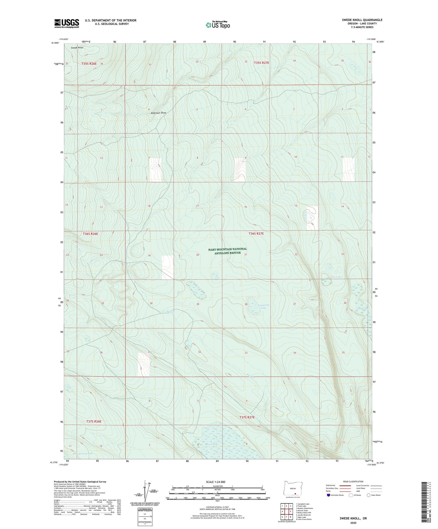 Swede Knoll Oregon US Topo Map Image