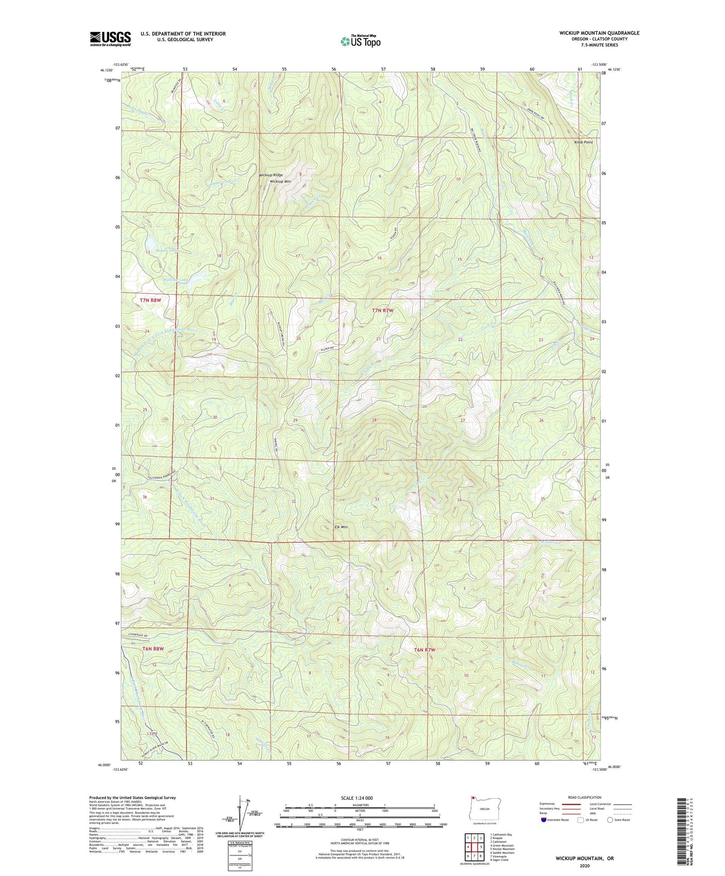Wickiup Mountain Oregon US Topo Map Image