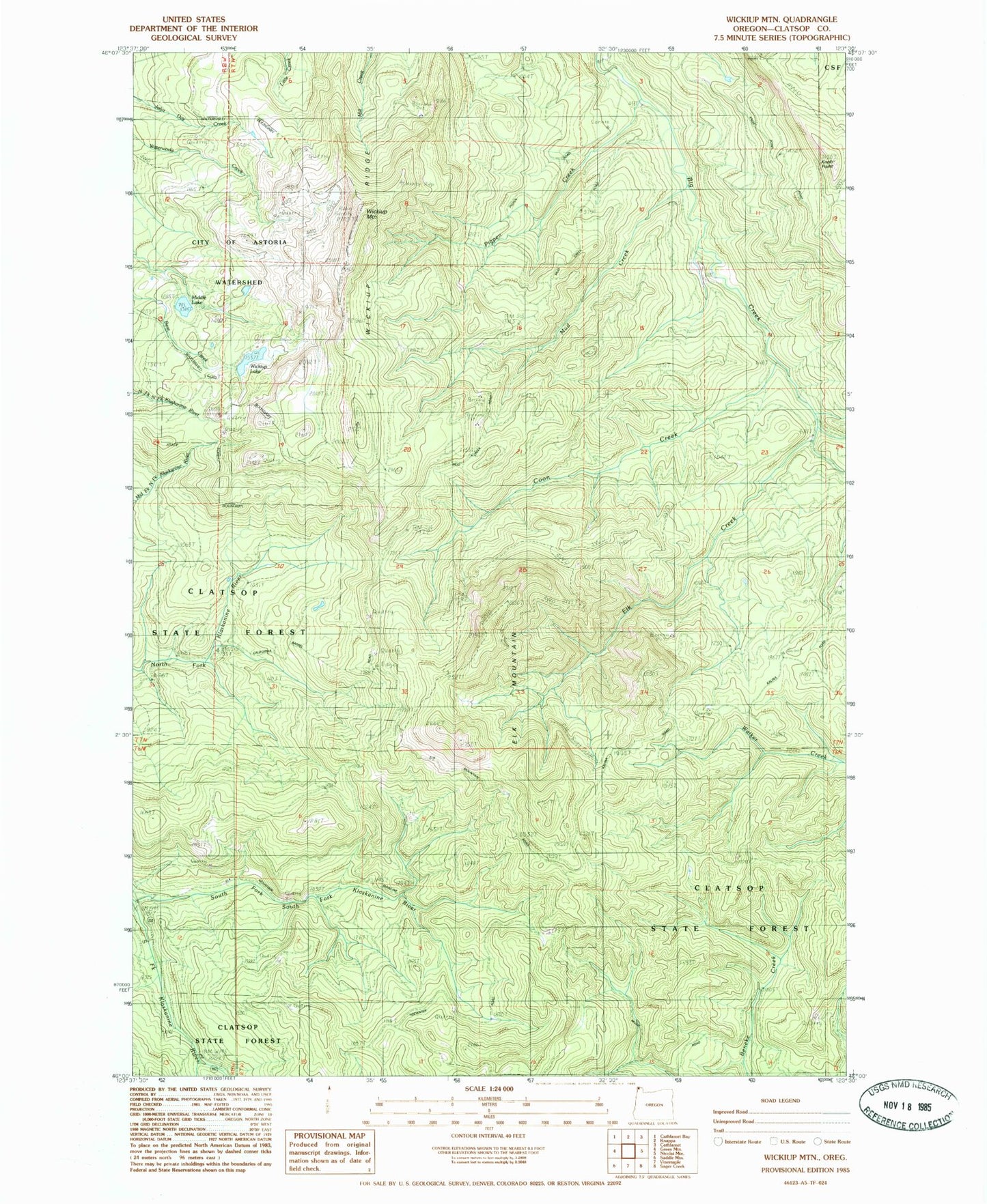Classic USGS Wickiup Mountain Oregon 7.5'x7.5' Topo Map Image