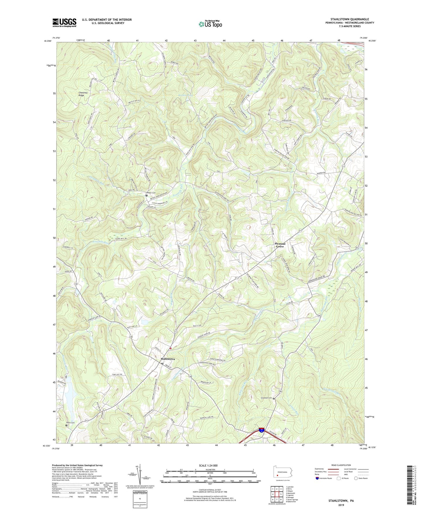 Stahlstown Pennsylvania US Topo Map Image
