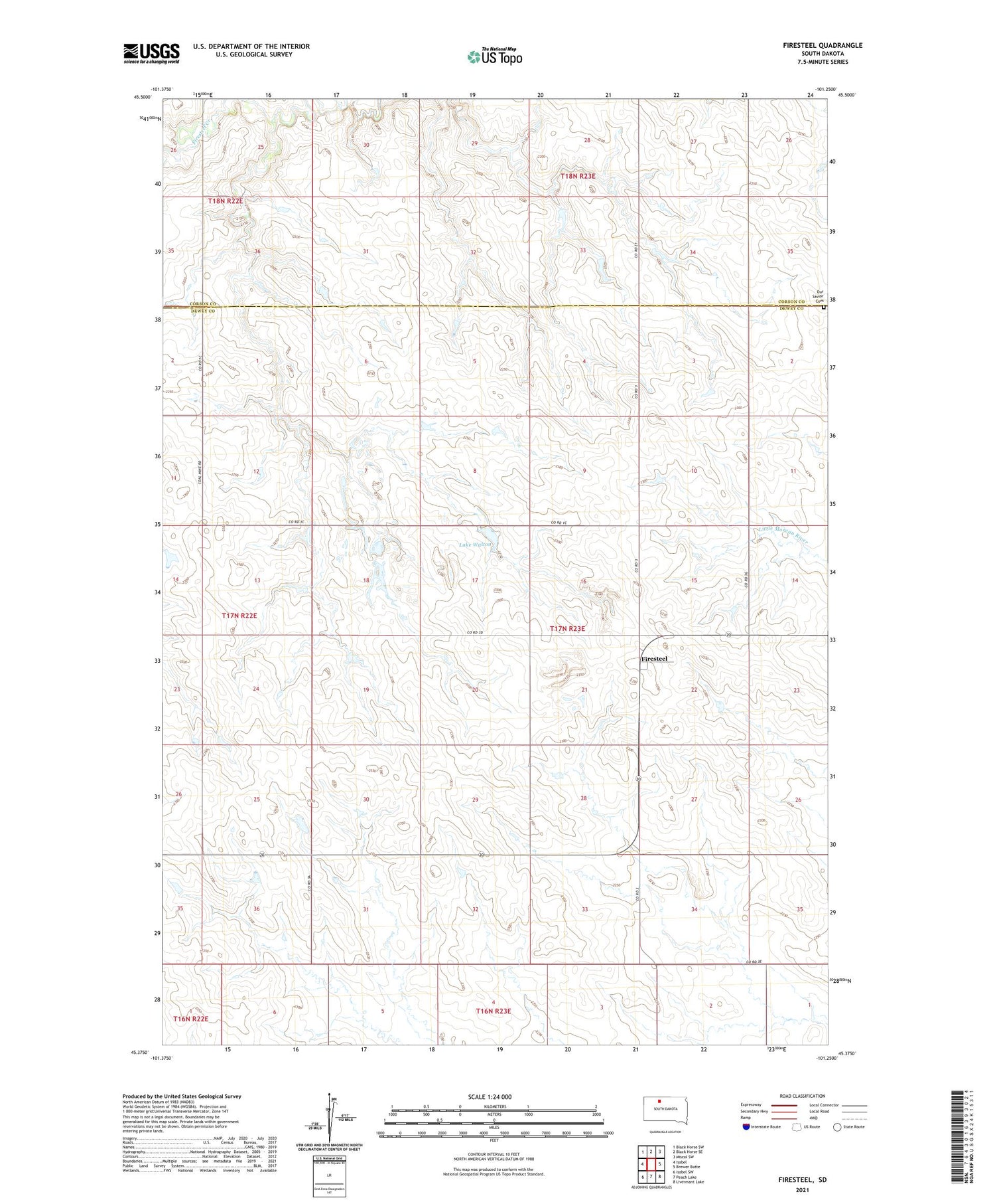 Firesteel South Dakota US Topo Map Image