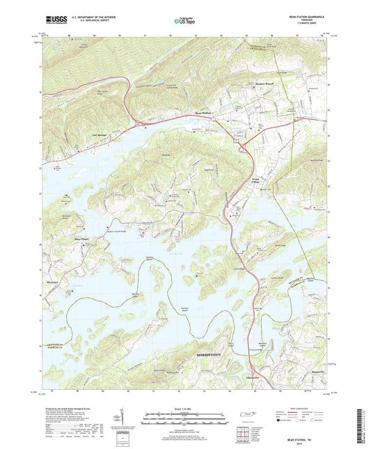 Bean Station Tennessee US Topo Map Image