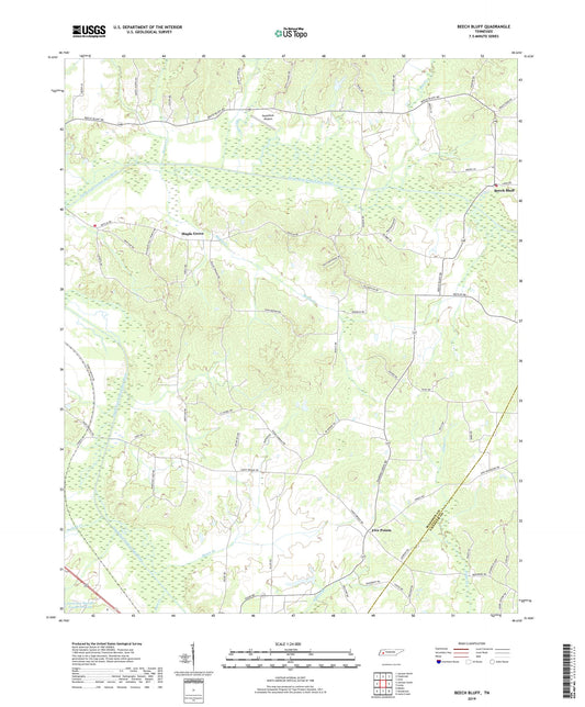 Beech Bluff Tennessee US Topo Map Image