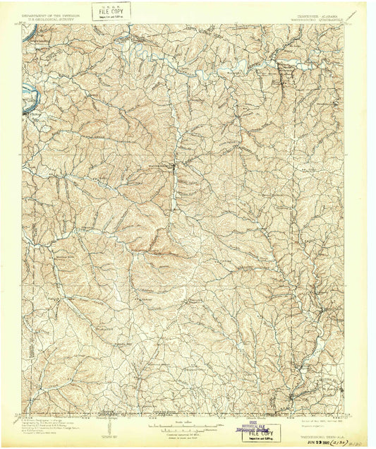 Historic 1905 Waynesboro Tennessee 30'x30' Topo Map Image